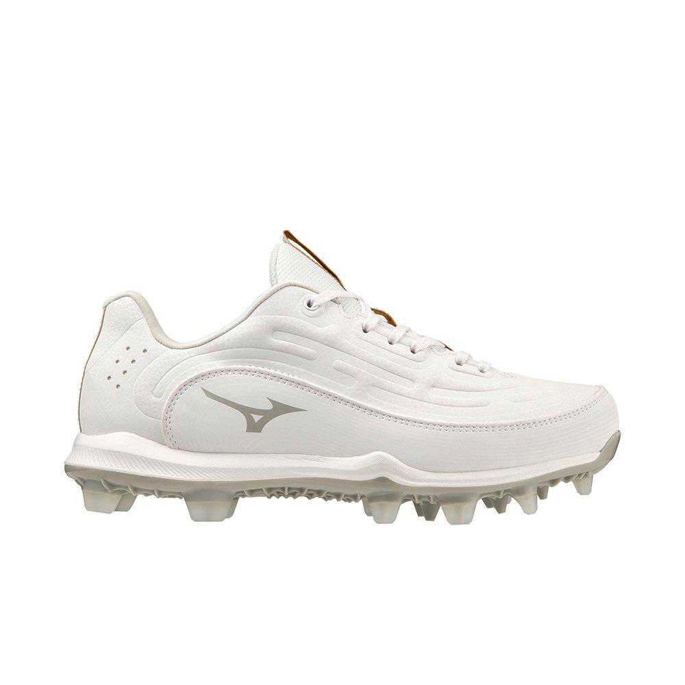 Mizuno Finch Elite 6 TPU "White/Gold" Women's Softball Cleat - WHITE Thumbnail View 1