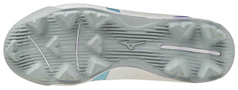 Mizuno Wave Finch LightRevo  Grade School Girls' "White/Blue" Softball Cleat