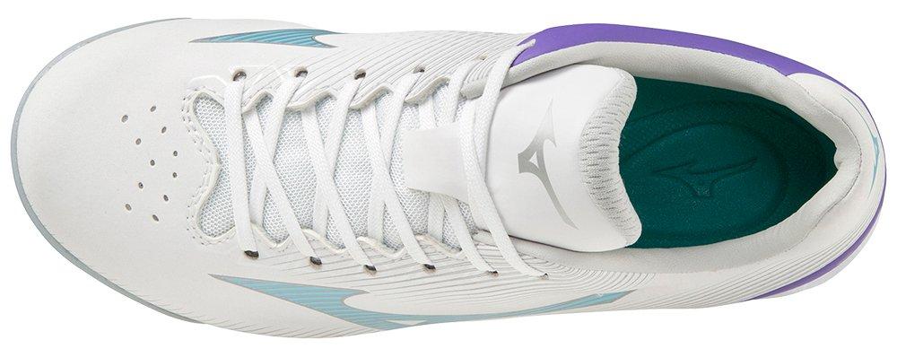 Mizuno Wave Finch LightRevo  Grade School Girls' "White/Blue" Softball Cleat