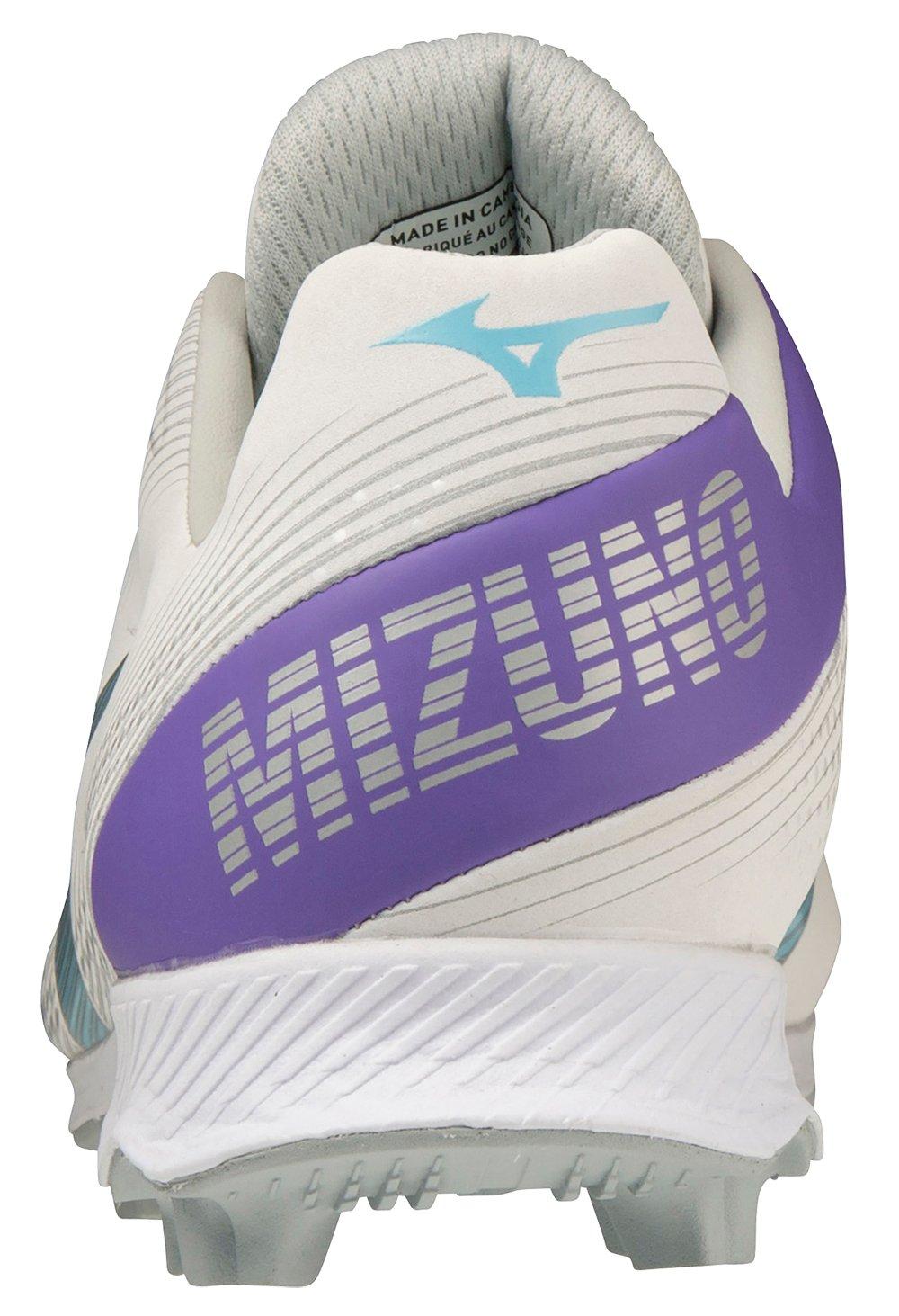 Mizuno Wave Finch LightRevo  Grade School Girls' "White/Blue" Softball Cleat