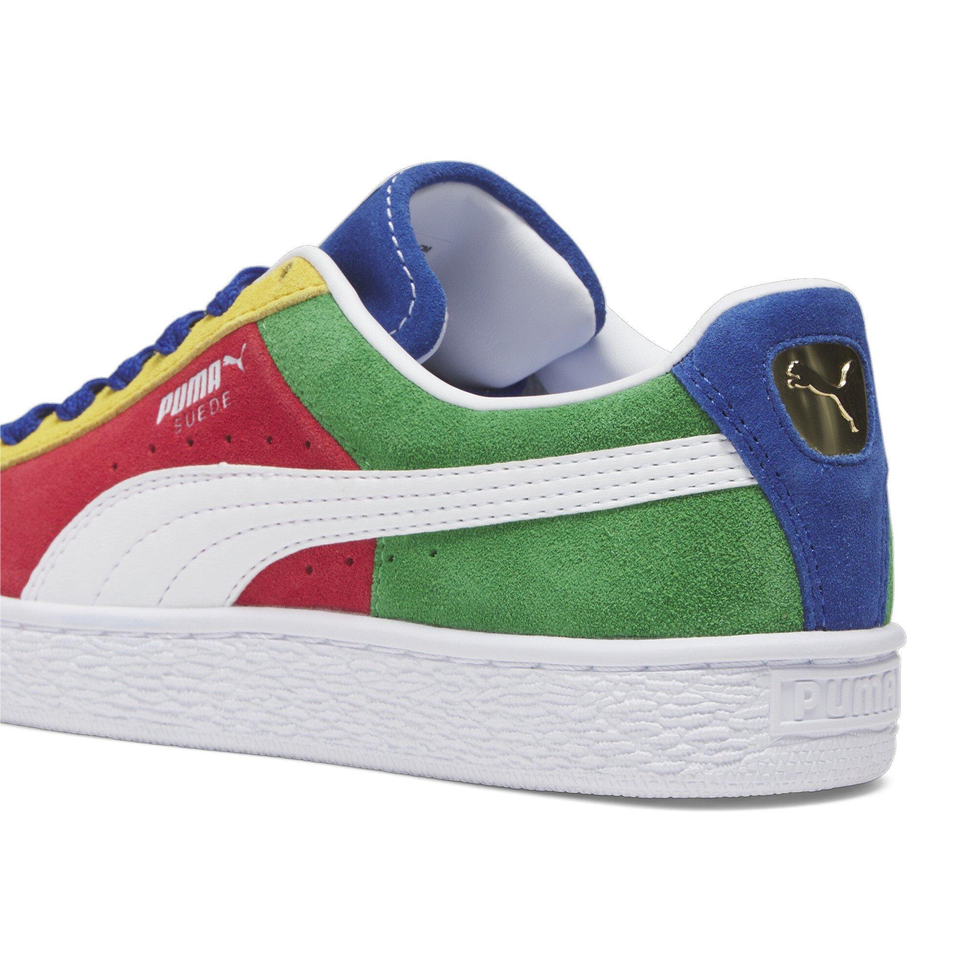 PUMA Suede XXI Primary Grade School Boys' "Red/Green/Blue" Shoe