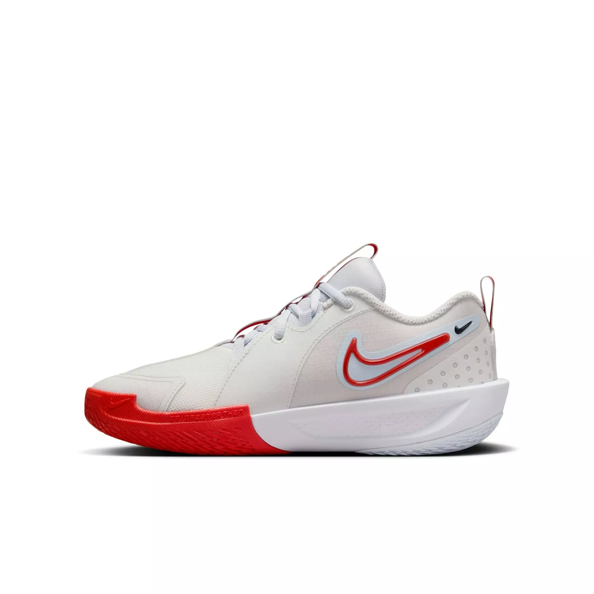Nike G.T. Cut 3 "Summit White/Picante Red" Grade School Kids' Basketball Shoe - SUMMIT WHITE/PICANTE RED/FOOTBALL GREY