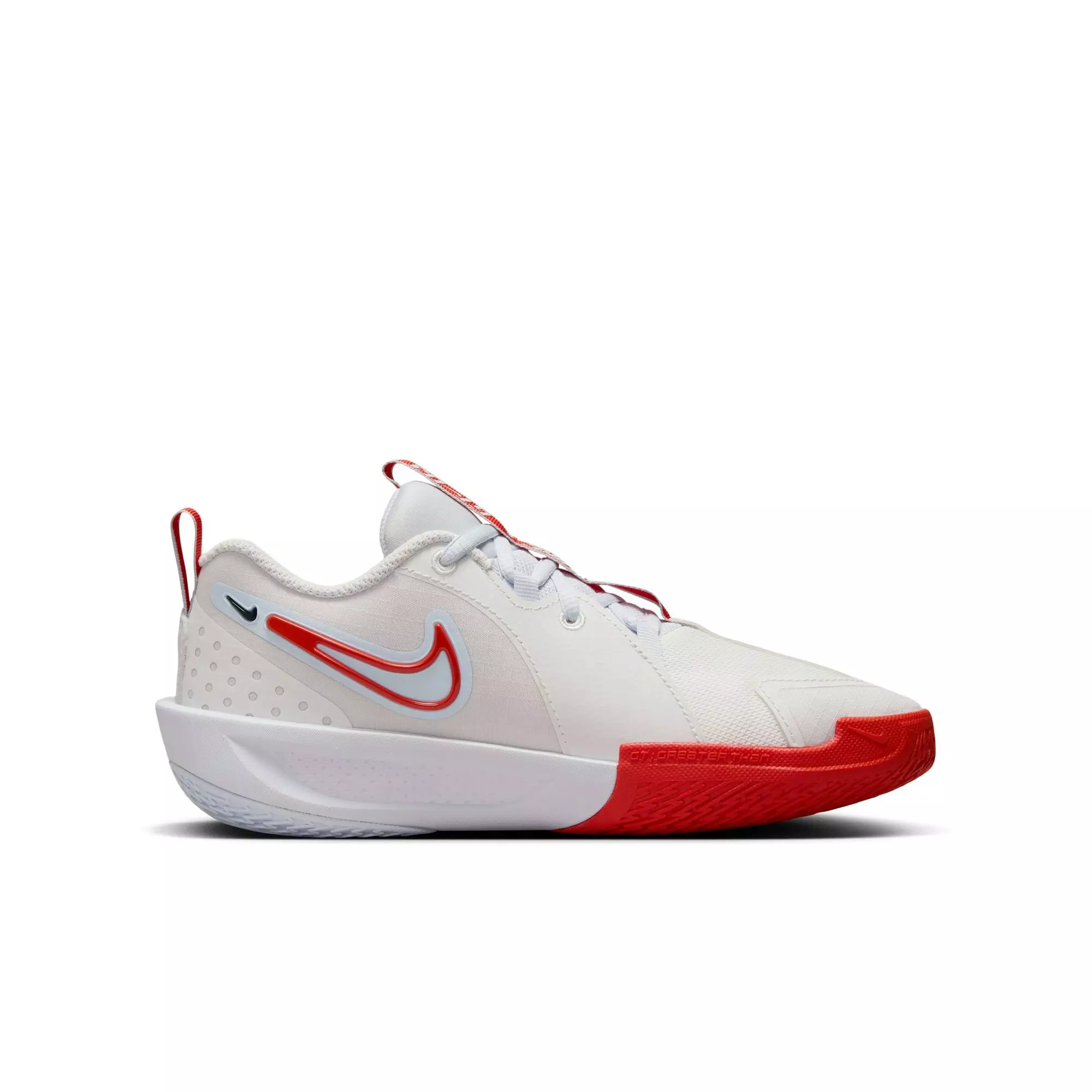 Nike G.T. Cut 3 "Summit White/Picante Red" Grade School Kids' Basketball Shoe - SUMMIT WHITE/PICANTE RED/FOOTBALL GREY