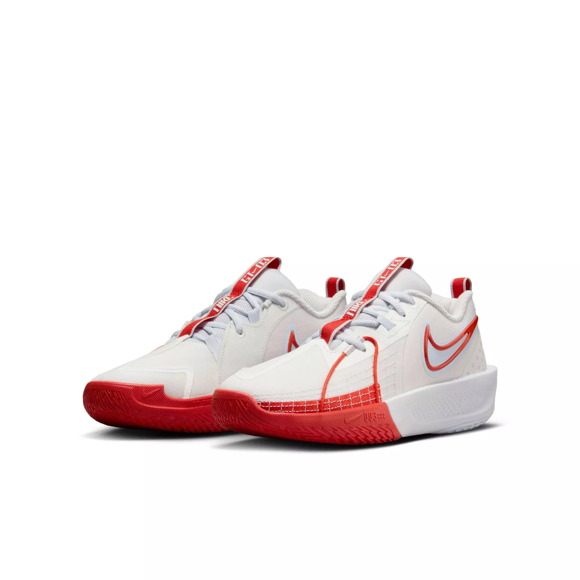 Nike G.T. Cut 3 "Summit White/Picante Red" Grade School Kids' Basketball Shoe - SUMMIT WHITE/PICANTE RED/FOOTBALL GREY