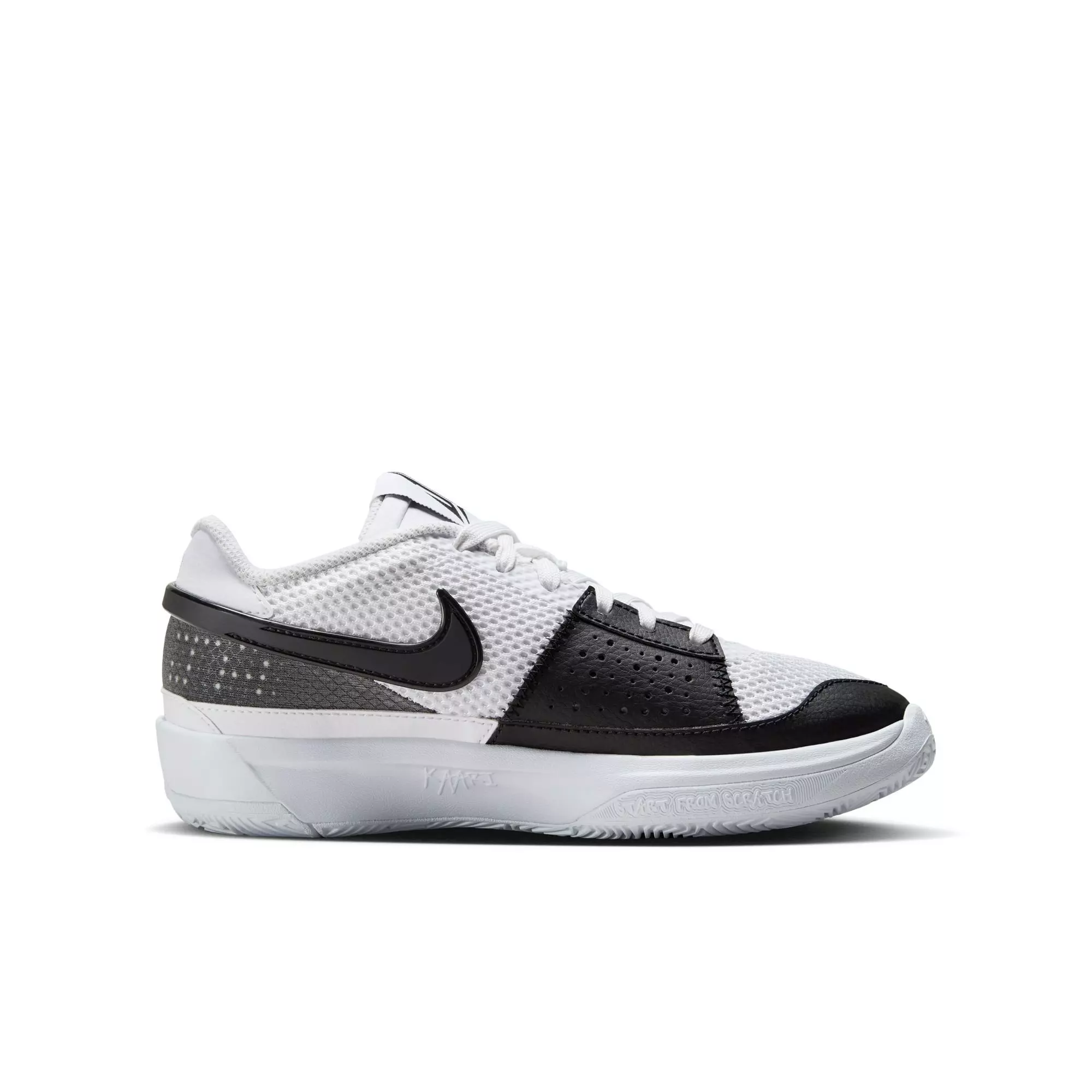 Nike Ja 1 "White/Black" Grade School Basketball Shoe - WHITE/BLACK