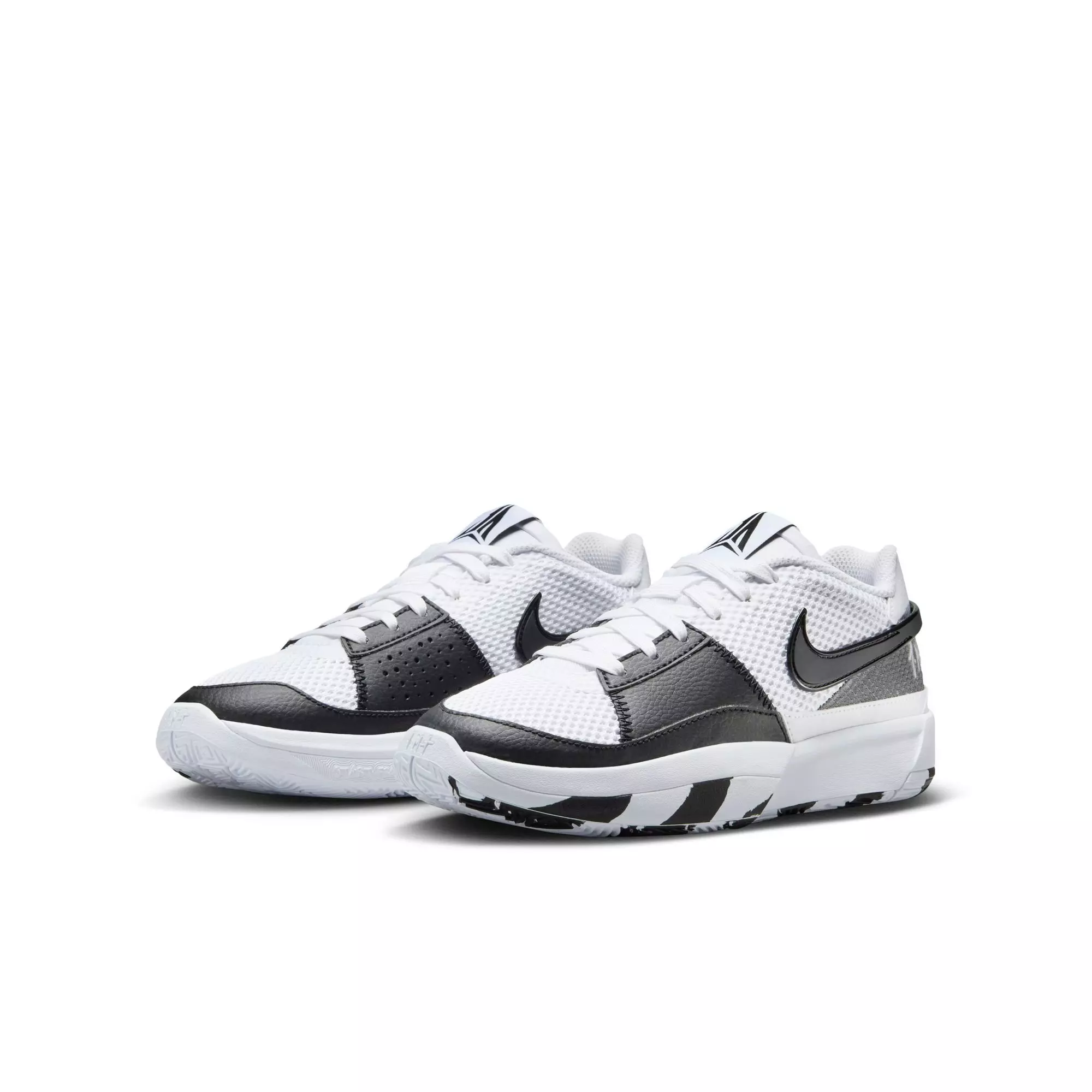 Nike Ja 1 "White/Black" Grade School Basketball Shoe - WHITE/BLACK