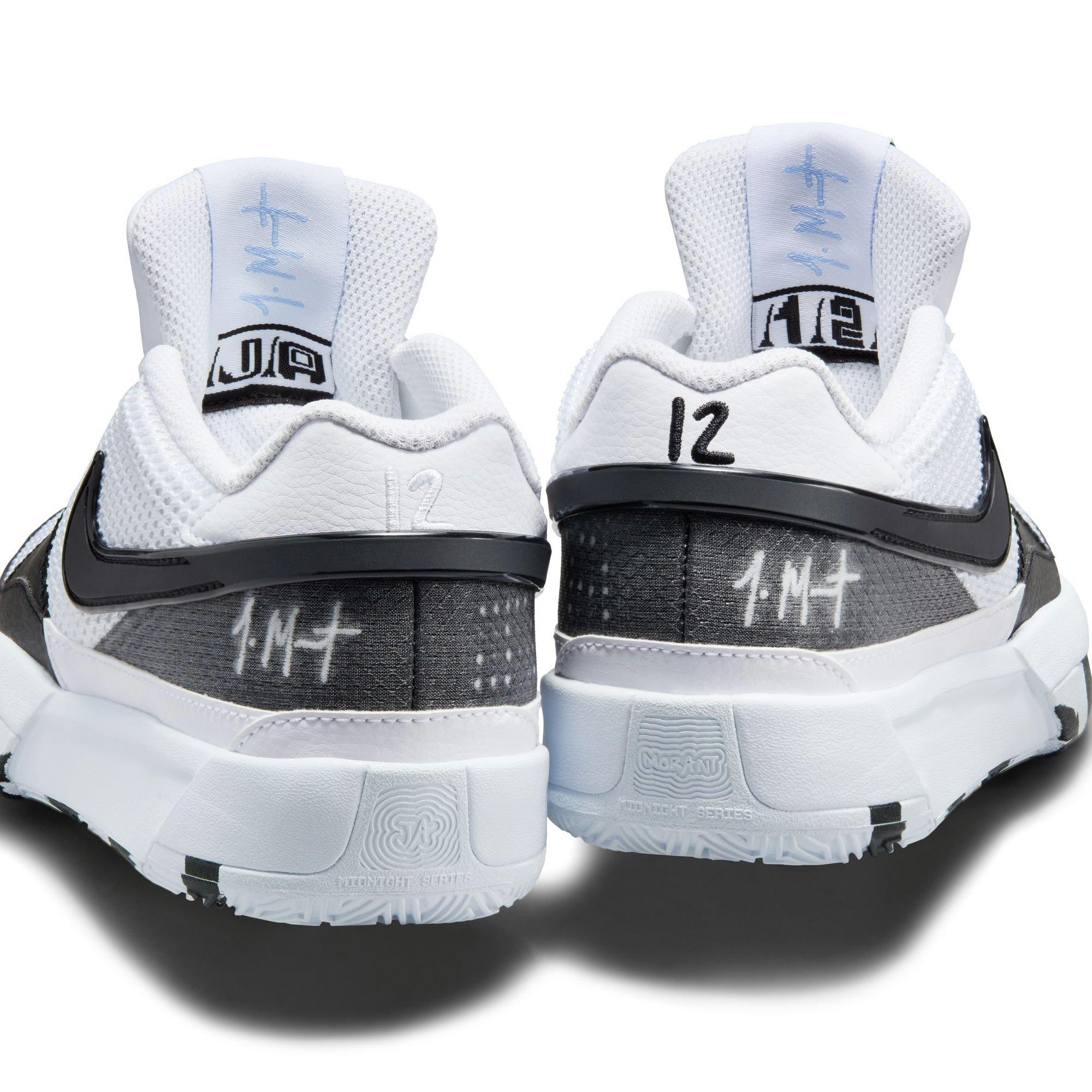 Nike Ja 1 "White/Black" Grade School Basketball Shoe