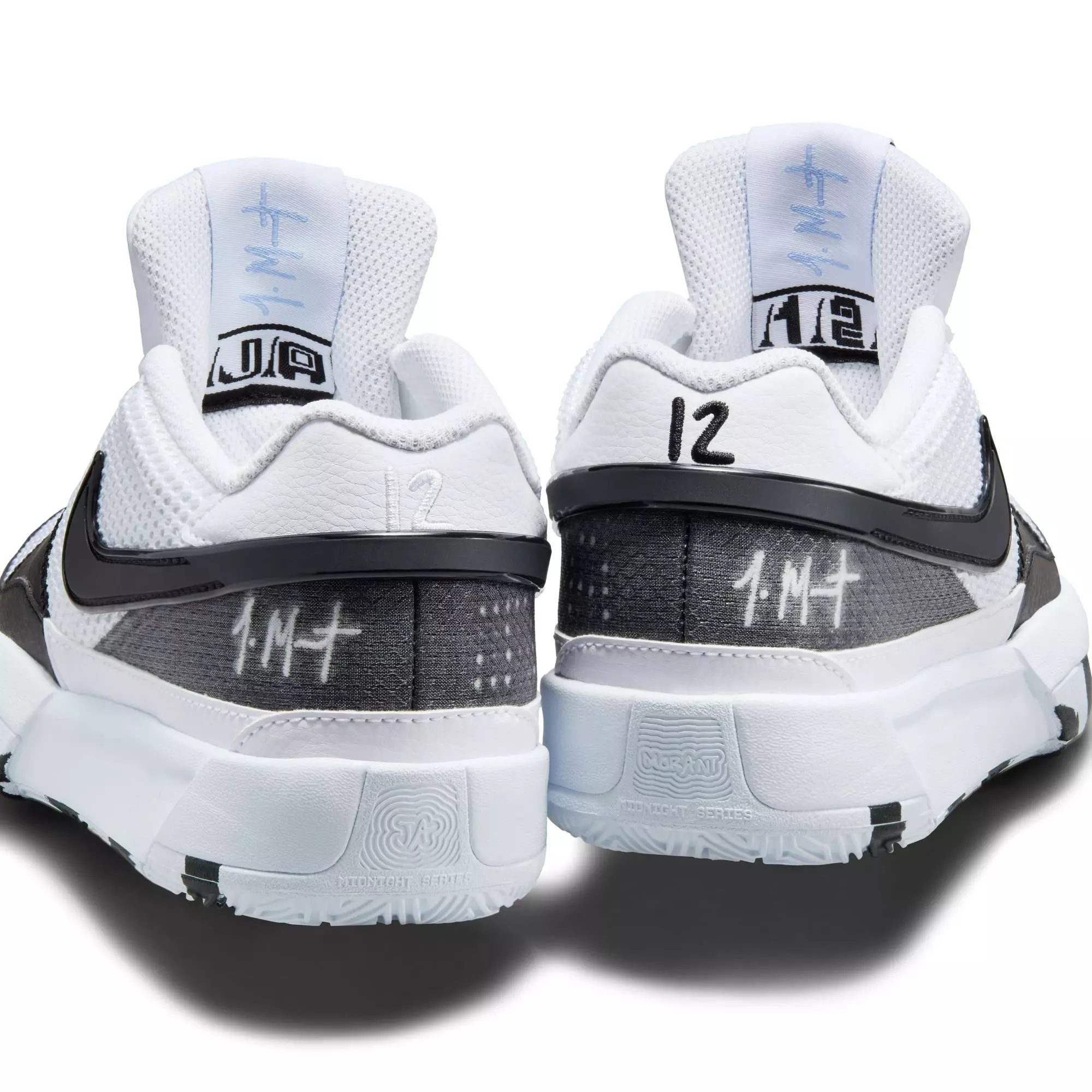 Nike Ja 1 "White/Black" Grade School Basketball Shoe - WHITE/BLACK