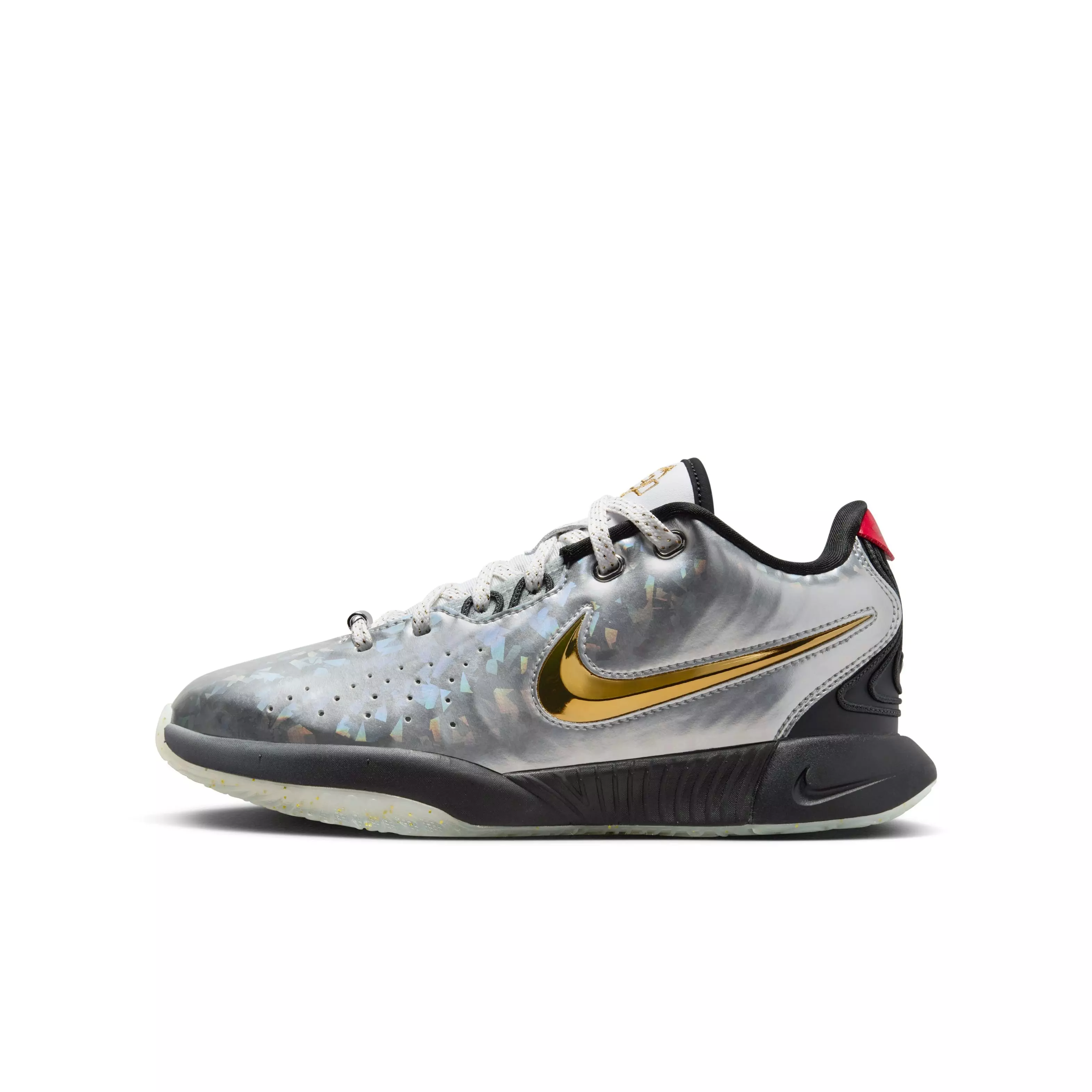 Nike LeBron XXI "ASW" Grade School Kids' Basketball Shoe - METALLIC SILVER/METALLIC GOLD/BLACK