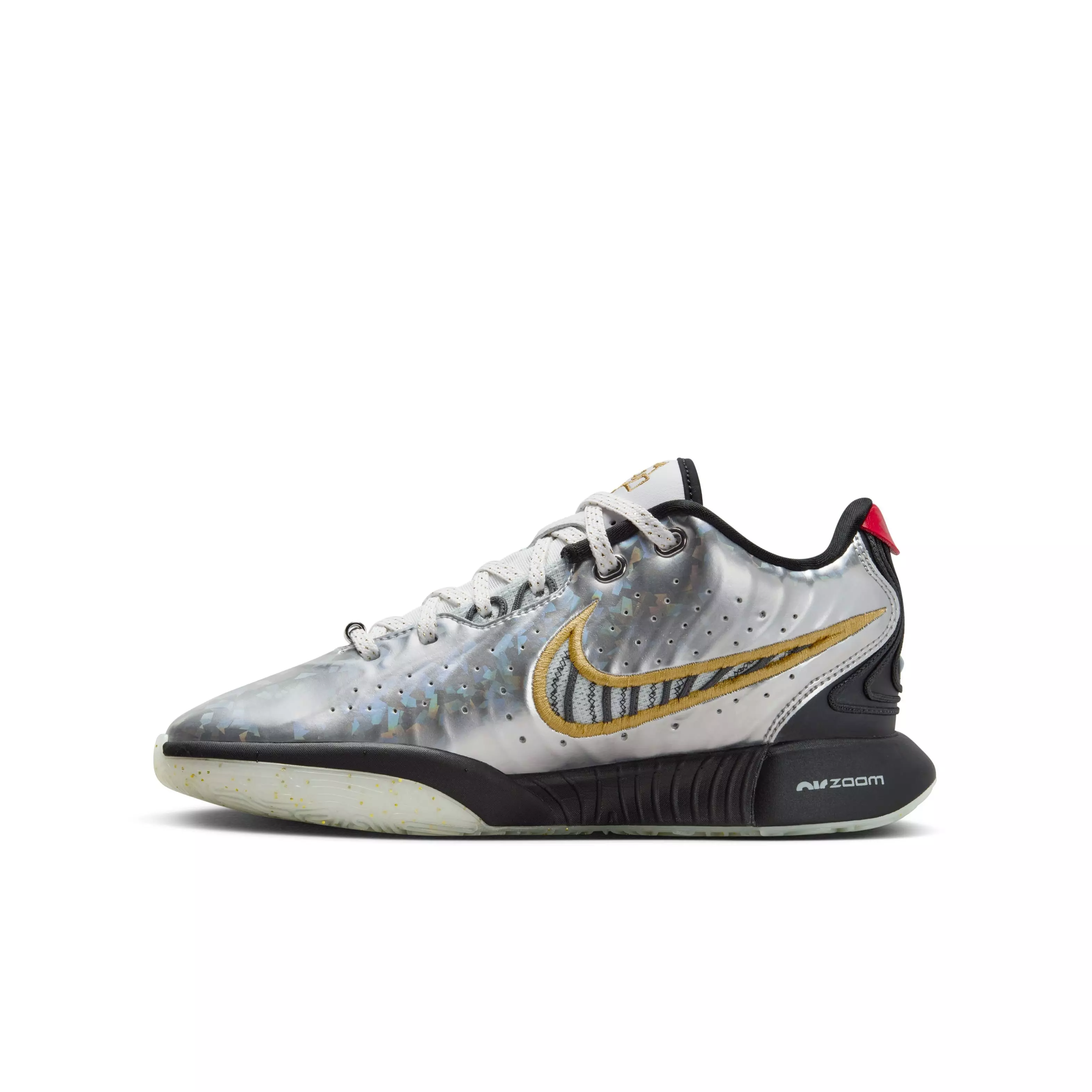 Nike LeBron XXI "ASW" Grade School Kids' Basketball Shoe - METALLIC SILVER/METALLIC GOLD/BLACK