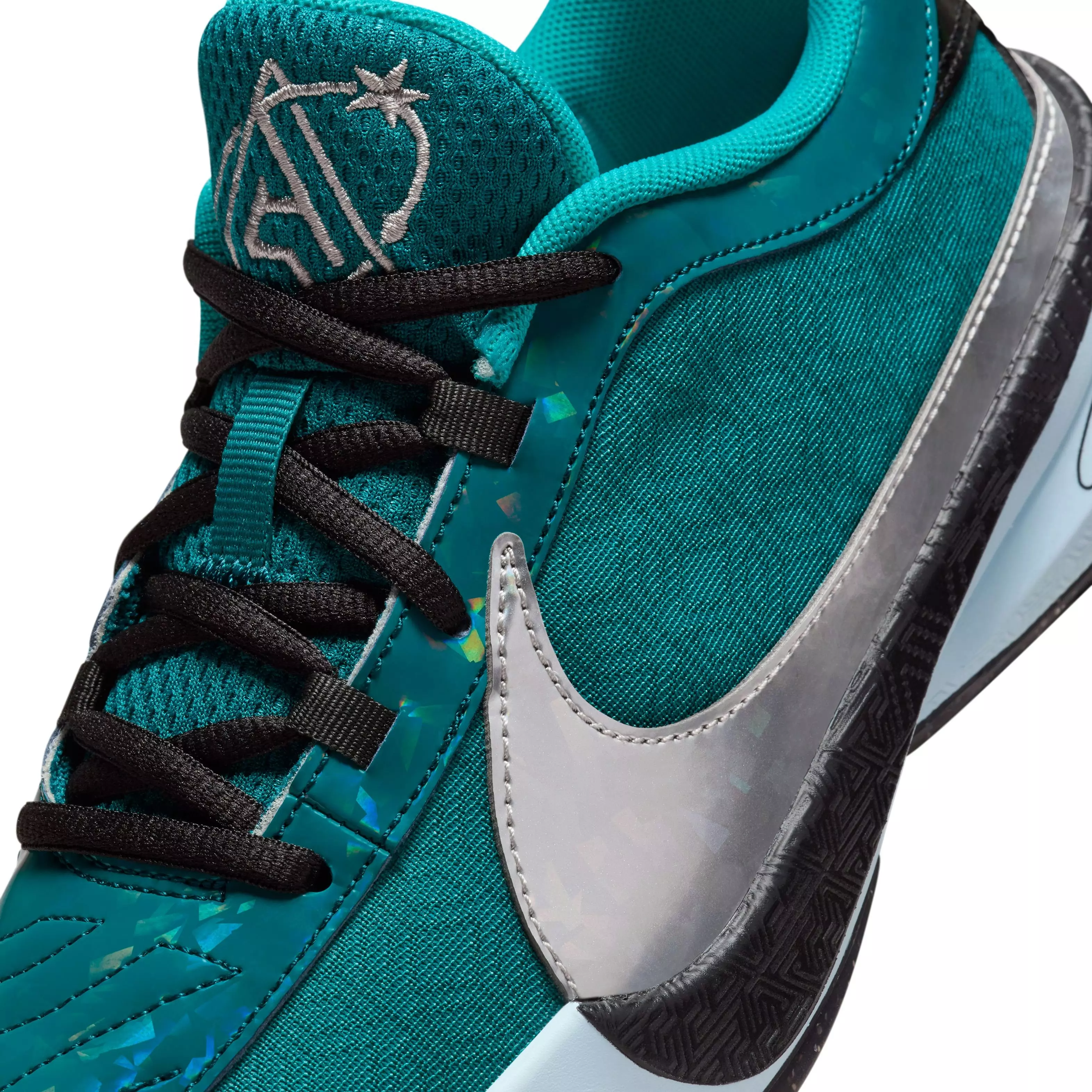 Nike Freak 5 "ASW" Grade School Kids' Basketball Shoe - GEODE TEAL/METALLIC SILVER/BLACK