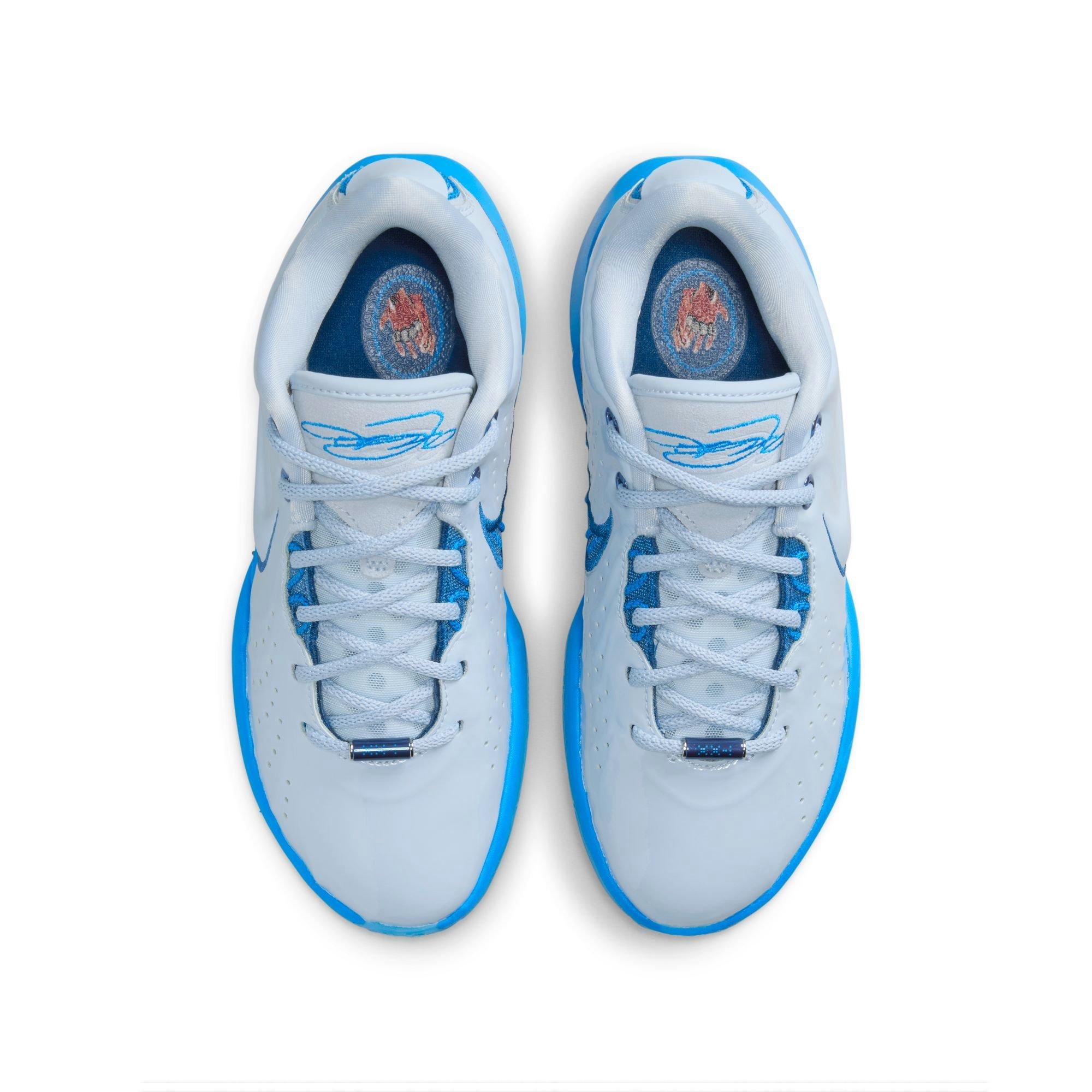 Blue and white LeBron 21 size 12 Amazon.com | Lebron XXI Big Kids main image 3