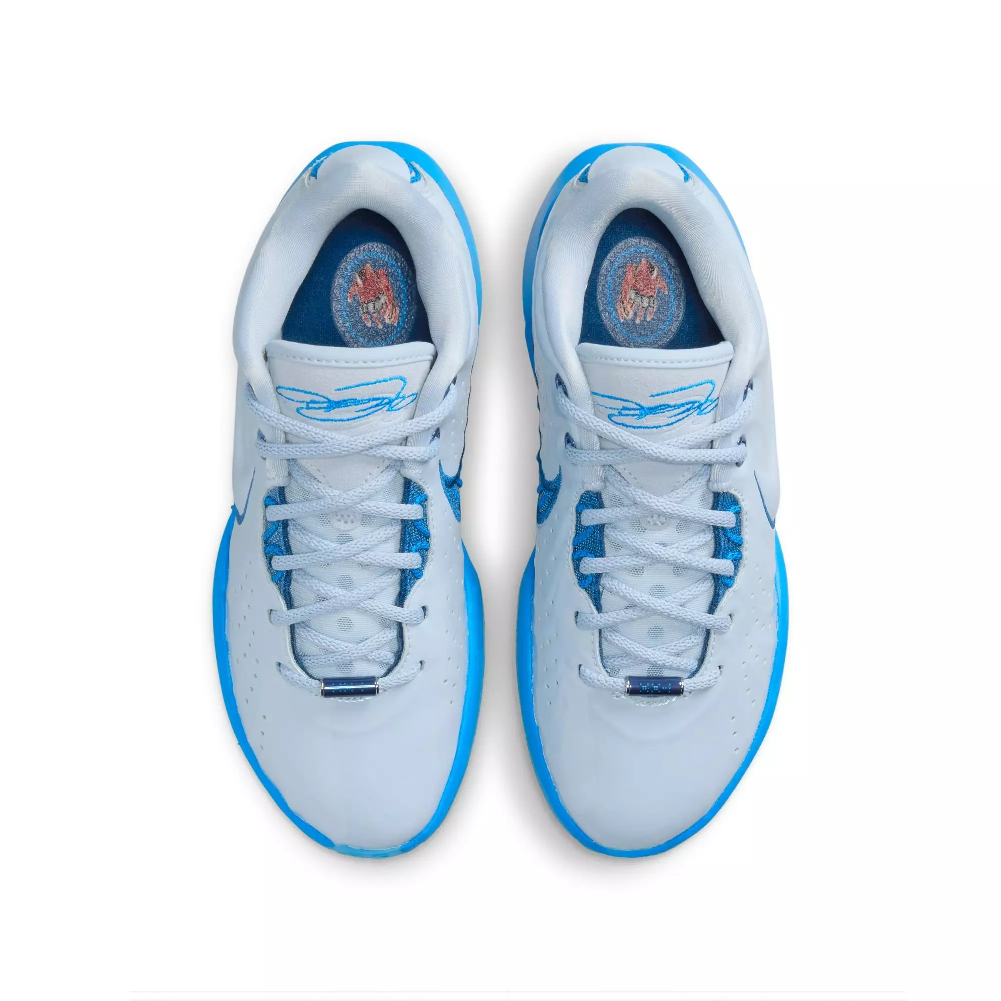 Nike LeBron XXI "Lt Armory Blue/Court Blue/Blue Hero" Grade School Boys' Basketball Shoe - BLUE/GREY