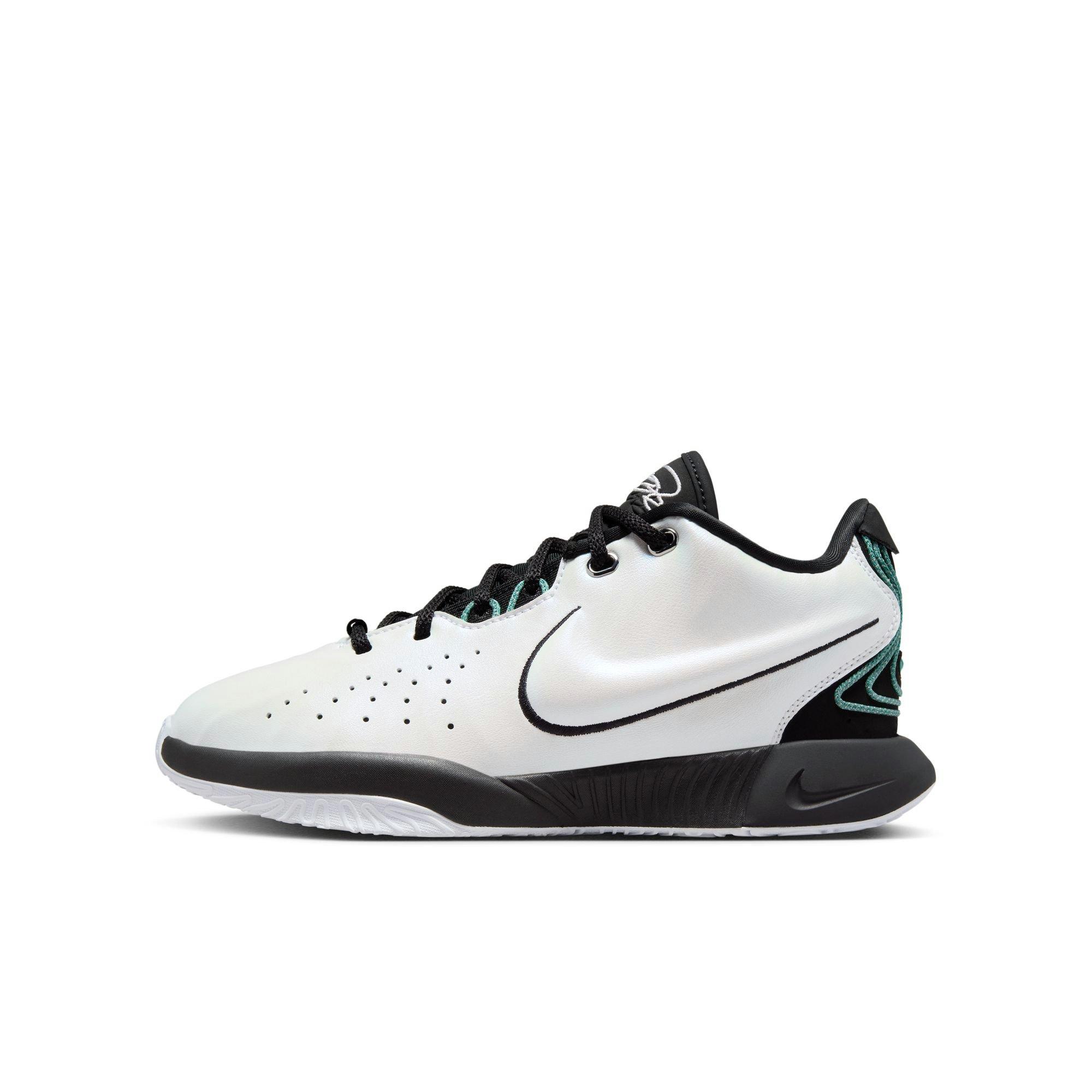 Nike LeBron XXI "Conchiolin" Grade School Kids' Basketball Shoe -  WHITE/BLACK/BICOASTAL Thumbnail View 6