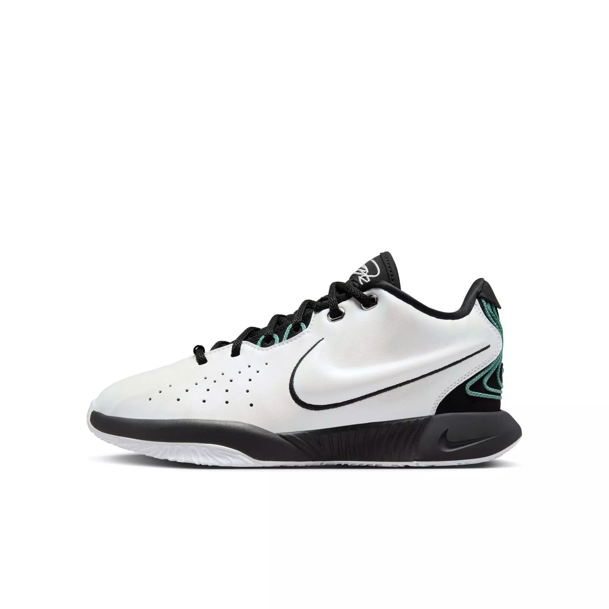 Nike LeBron XXI "Conchiolin" Grade School Kids' Basketball Shoe -  WHITE/BLACK/BICOASTAL