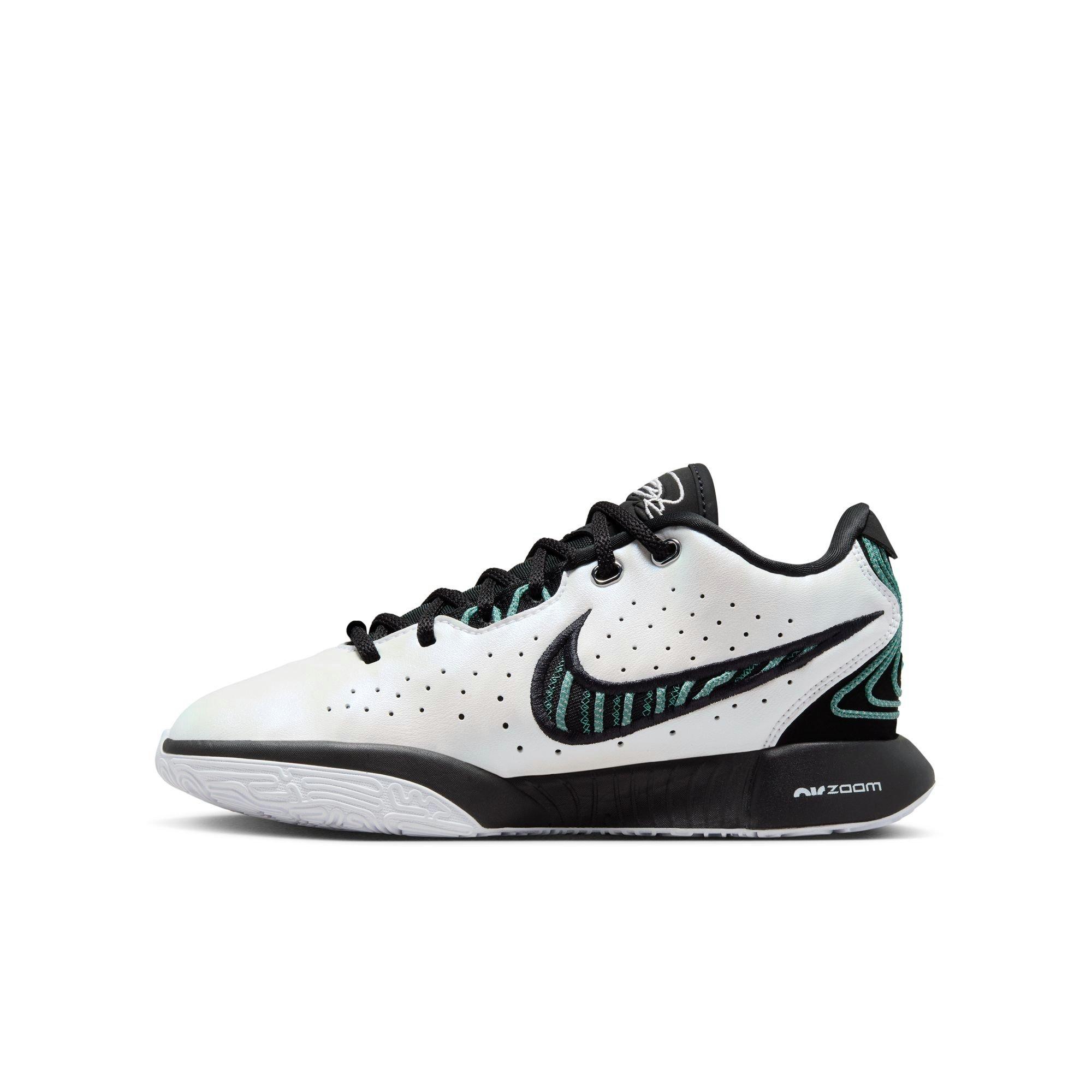 Nike LeBron XXI "Conchiolin" Grade School Kids' Basketball Shoe -  WHITE/BLACK/BICOASTAL Thumbnail View 7