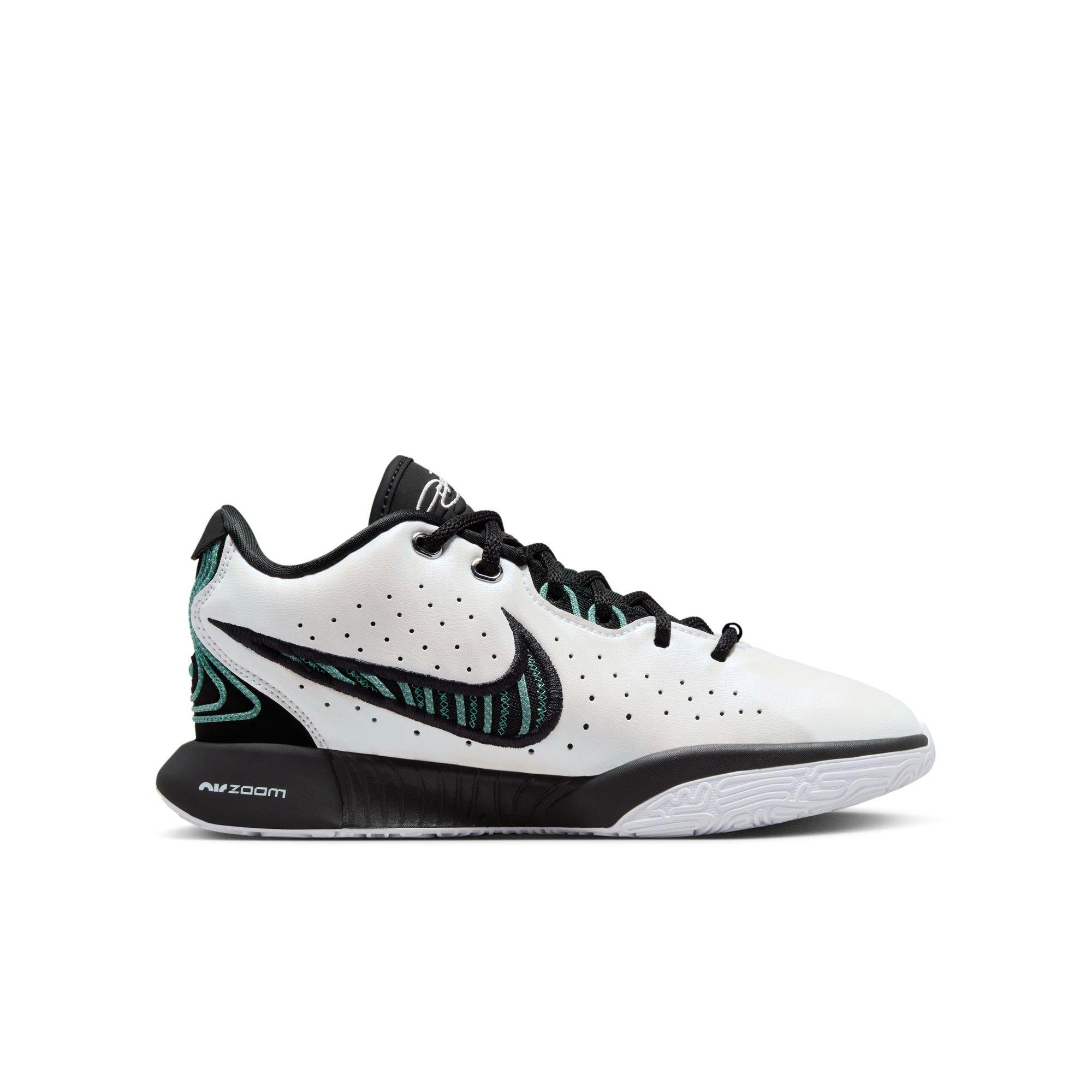 Nike LeBron XXI "Conchiolin" Grade School Kids' Basketball Shoe -  WHITE/BLACK/BICOASTAL Thumbnail View 2