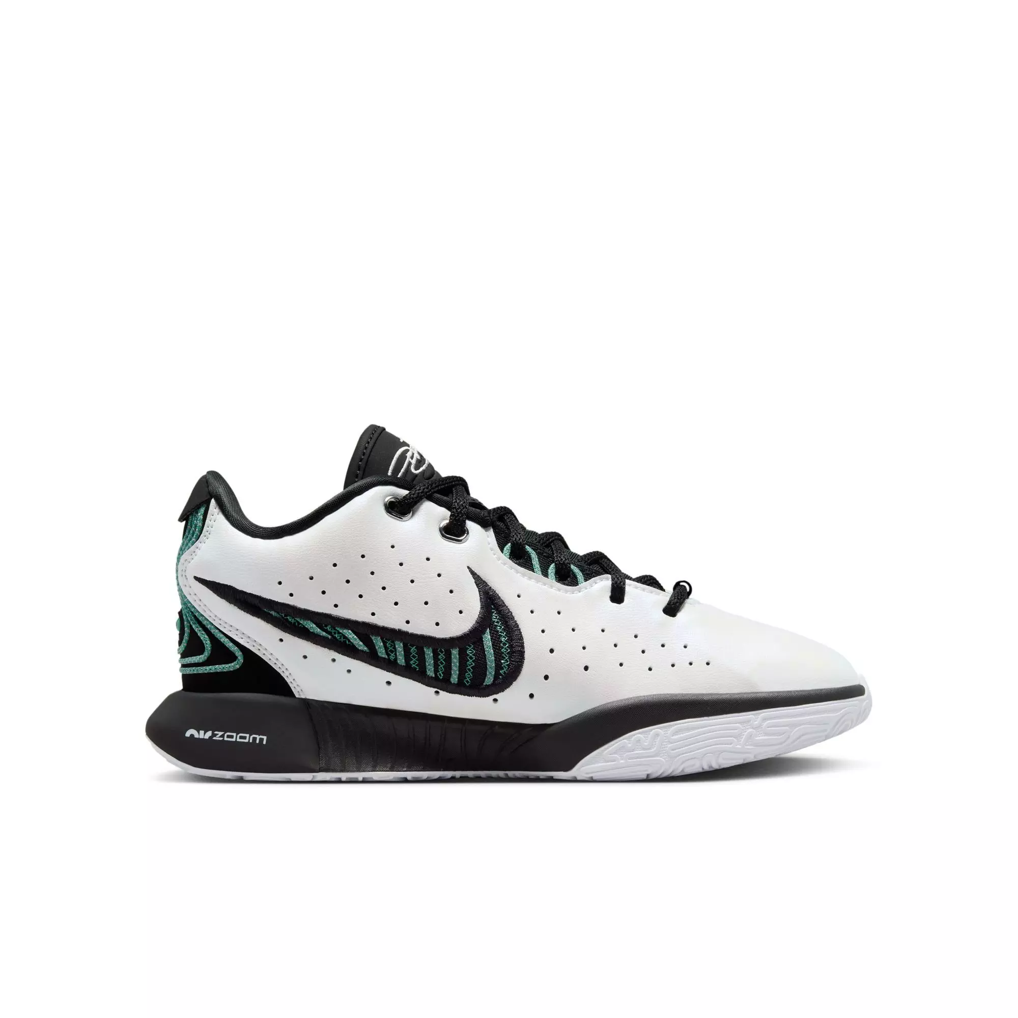 Nike LeBron XXI "Conchiolin" Grade School Kids' Basketball Shoe -  WHITE/BLACK/BICOASTAL