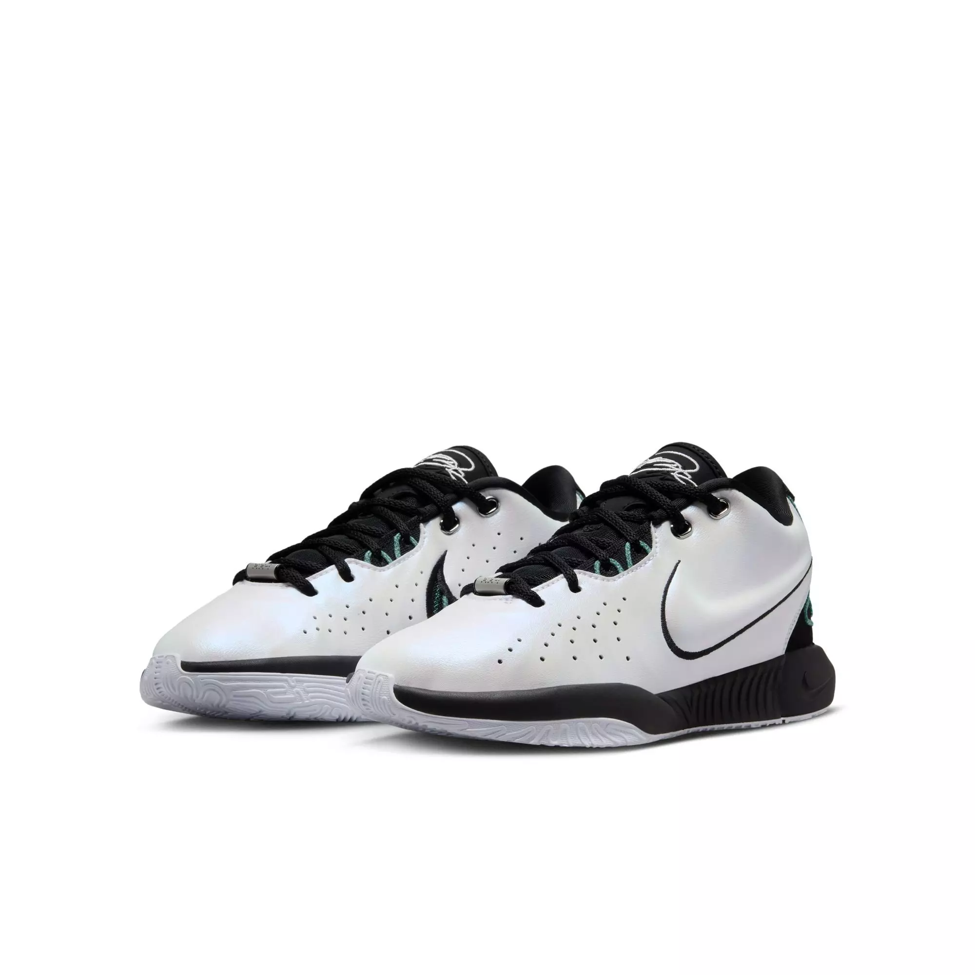 Nike LeBron XXI "Conchiolin" Grade School Kids' Basketball Shoe -  WHITE/BLACK/BICOASTAL