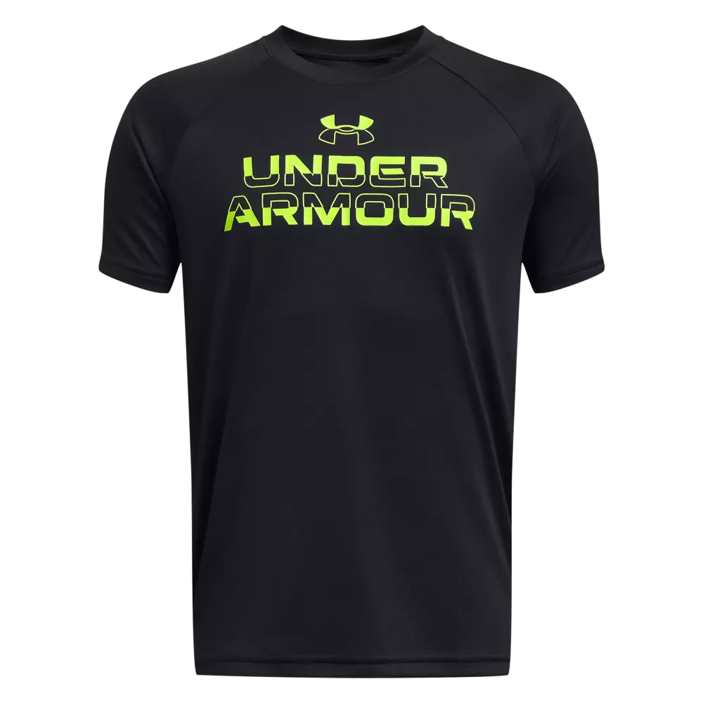 Under Armour Big Boys' Tech Split Tee - BLACK