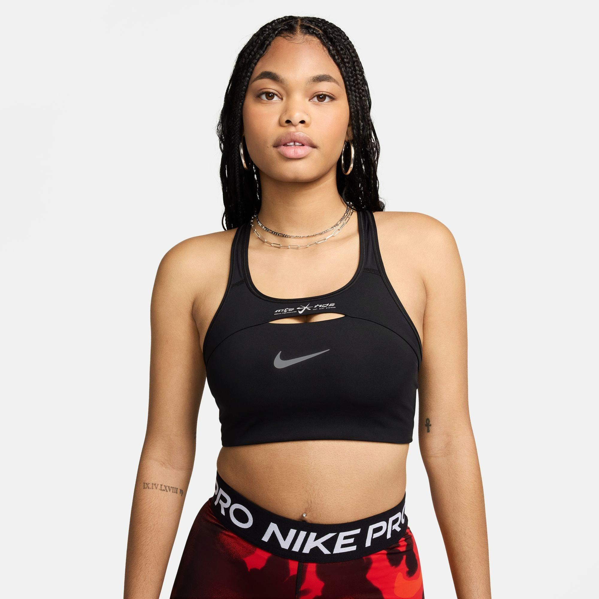 Nike Women's Dri-FIT​ Swoosh Padded Sports Bra Tank​​-Bla​ck - Hibbett