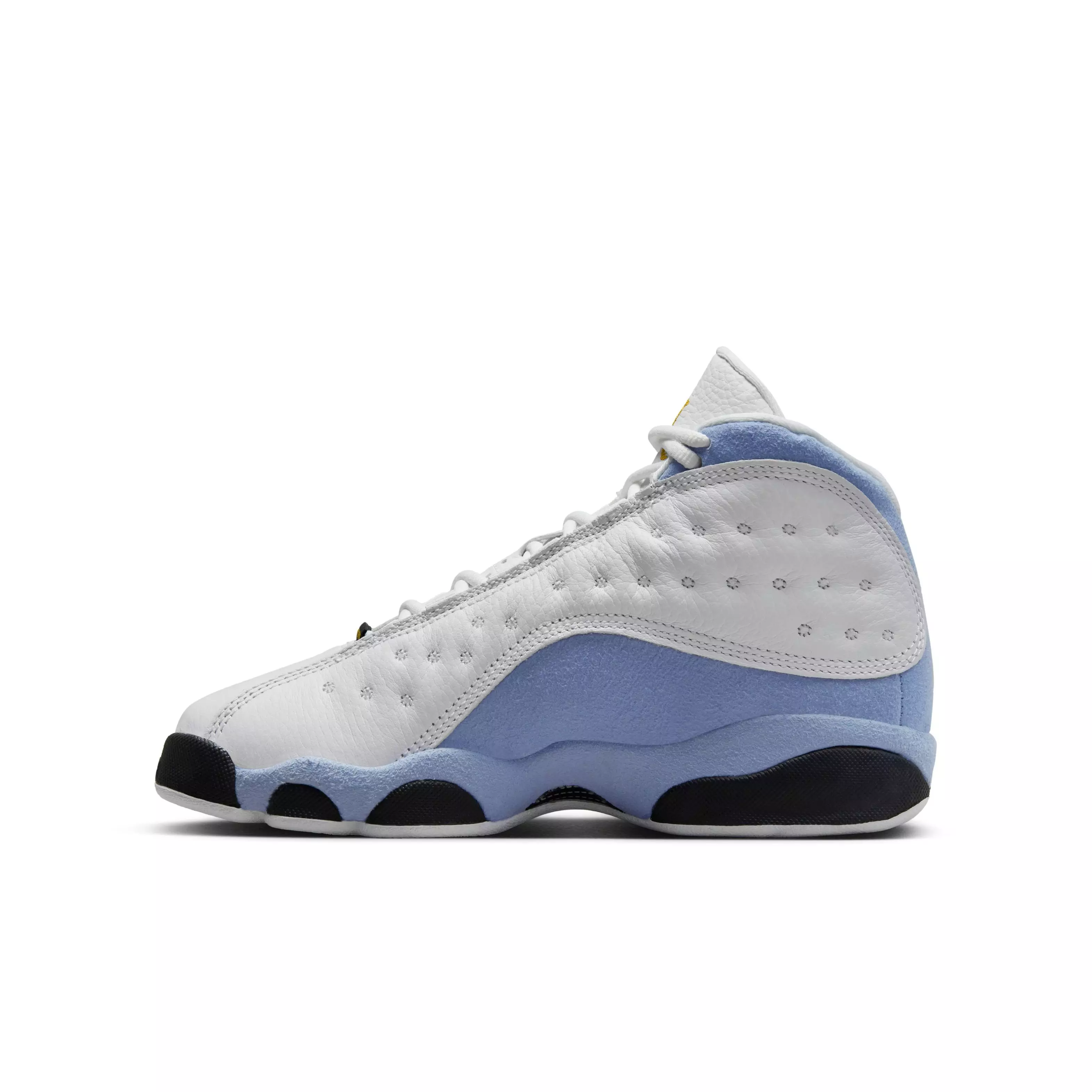 Jordan 13 Retro "Blue Grey" Grade School Kids' Shoe - WHITE/YELLOW OCHRE/BLUE GREY