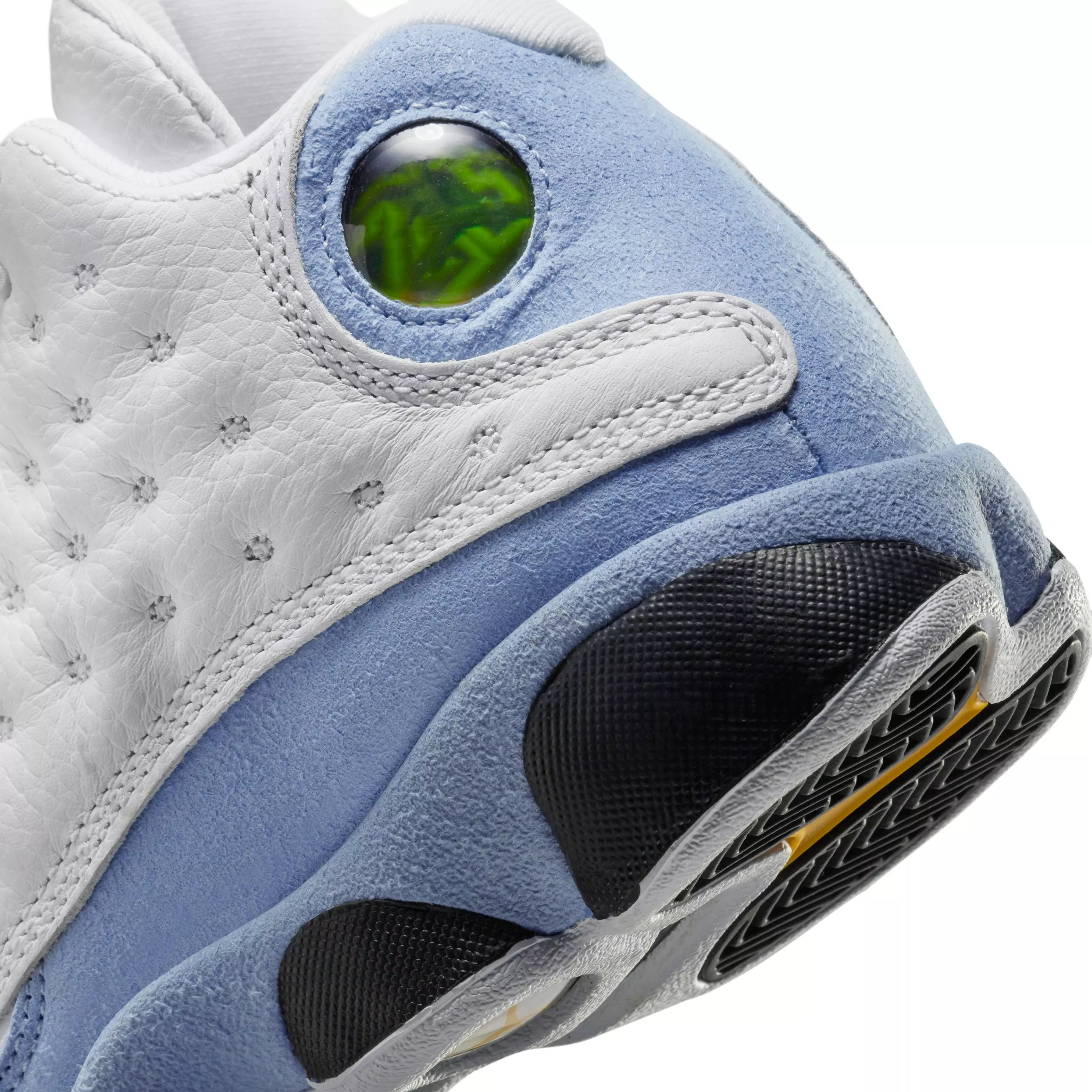 Jordan 13 Retro "Blue Grey" Grade School Kids' Shoe - WHITE/YELLOW OCHRE/BLUE GREY
