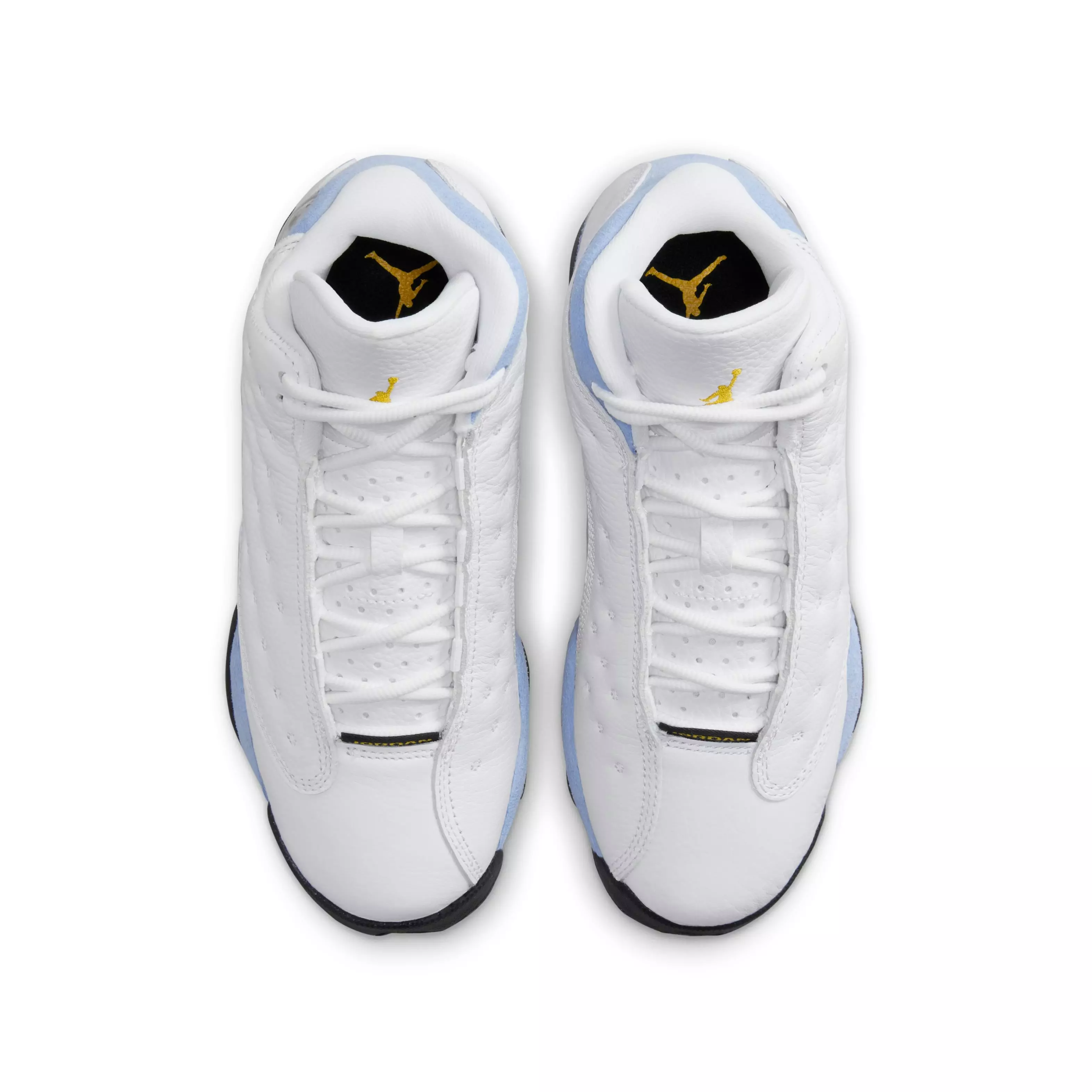 Jordan 13 Retro "Blue Grey" Grade School Kids' Shoe - WHITE/YELLOW OCHRE/BLUE GREY