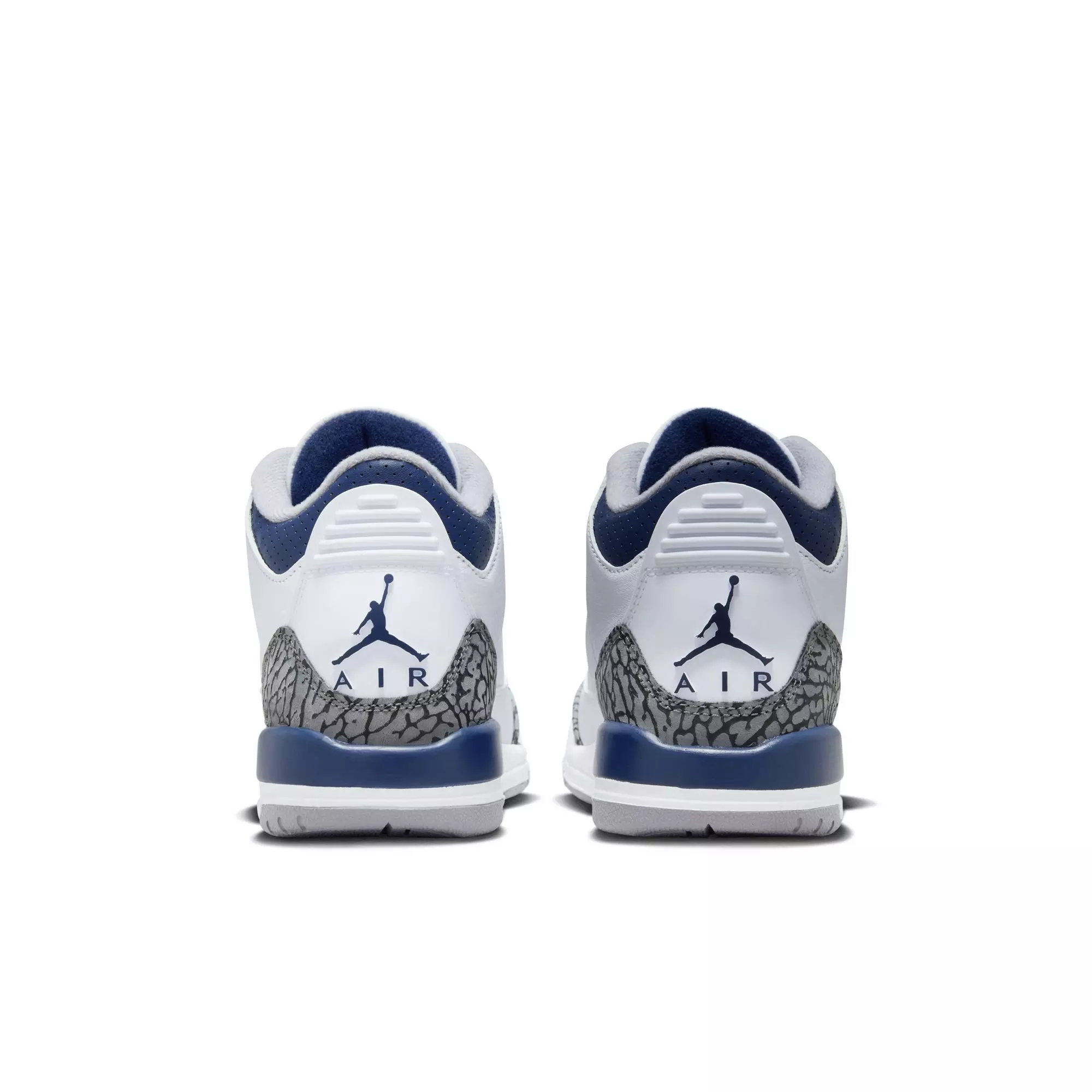 Jordan 3 Retro "Midnight Navy" Grade School Kids' Shoe - WHITE/MIDNIGHT NAVY/CEMENT GREY