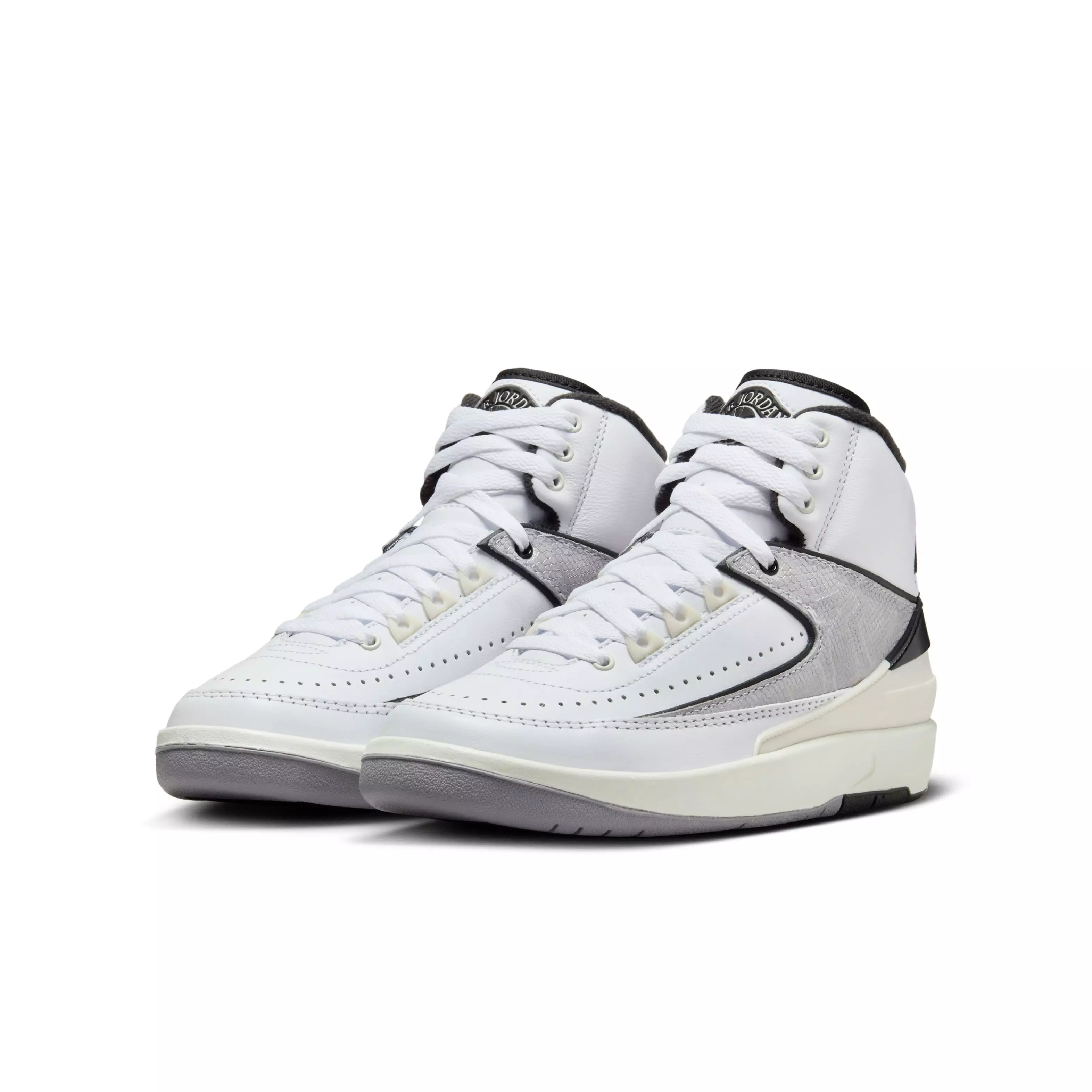 Jordan 2 Retro "Python" Grade School Kids' Shoe - WHITE/FIRE RED/BLACK