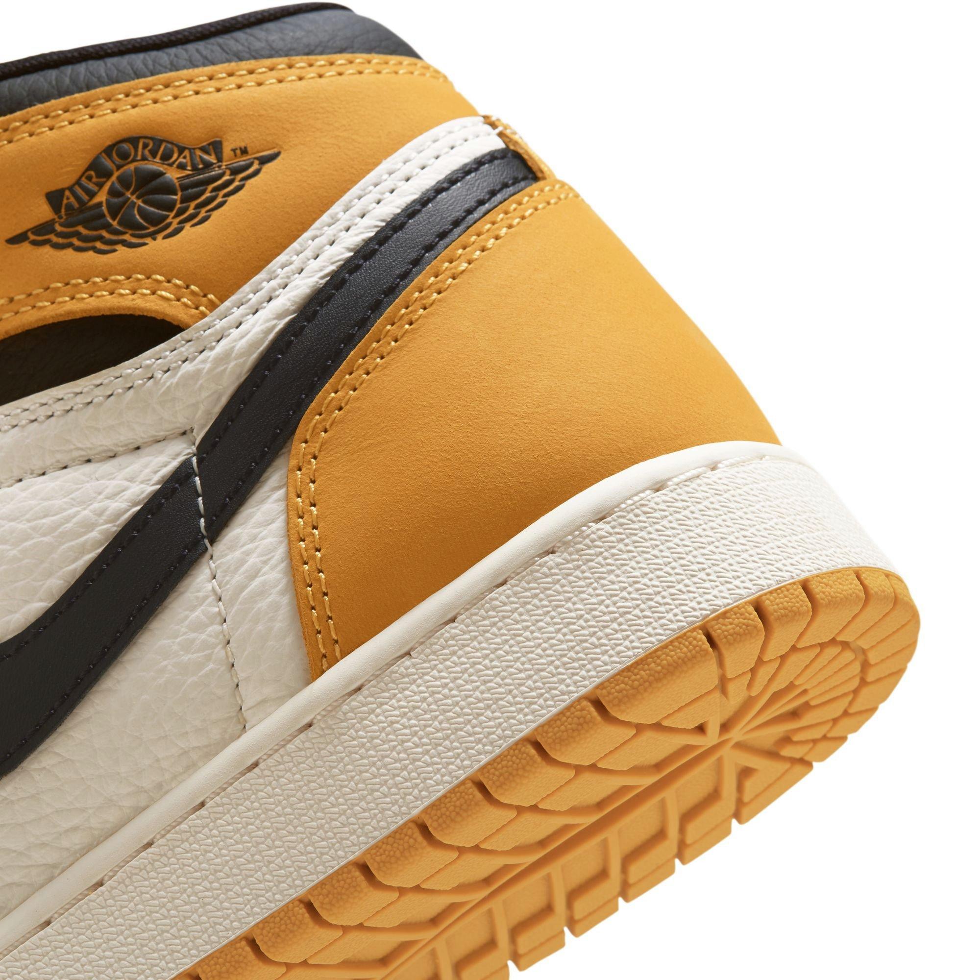 Jordan 1 Retro High OG "Yellow Ochre" Grade School Kids' Shoe - YELLOW OCHRE/BLACK/SAIL Thumbnail View 5