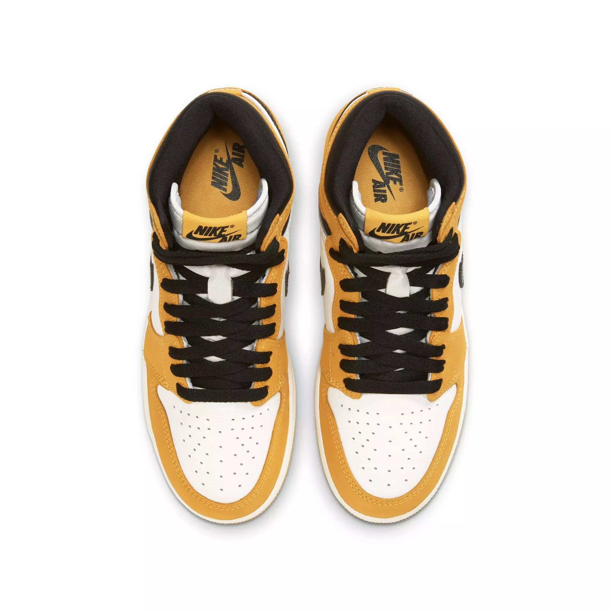 Jordan 1 Retro High OG "Yellow Ochre" Grade School Kids' Shoe - YELLOW OCHRE/BLACK/SAIL