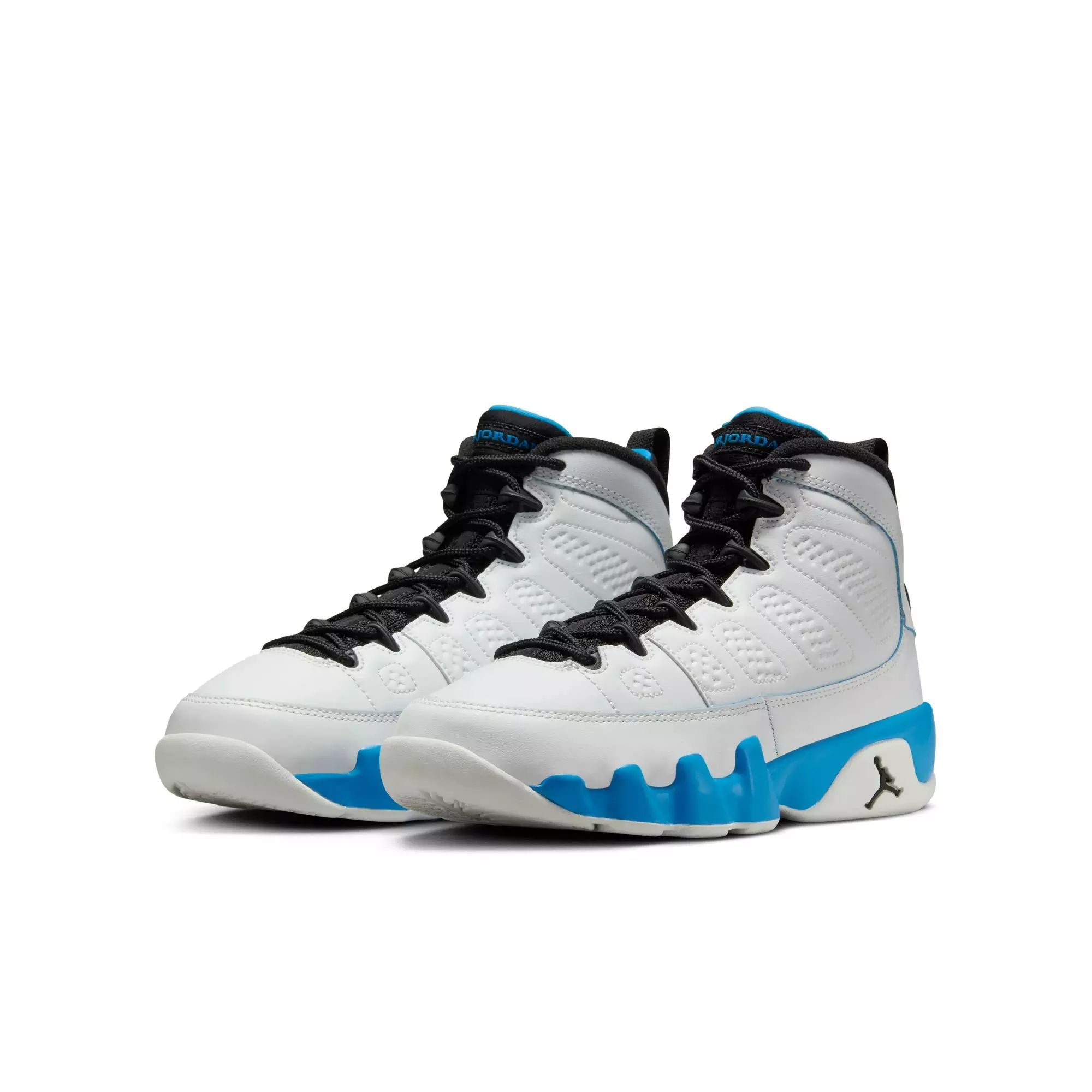 Jordan 9 Retro "Powder Blue" Grade School Kids' Shoe - SUMMIT WHITE/BLACK/POWDER BLUE
