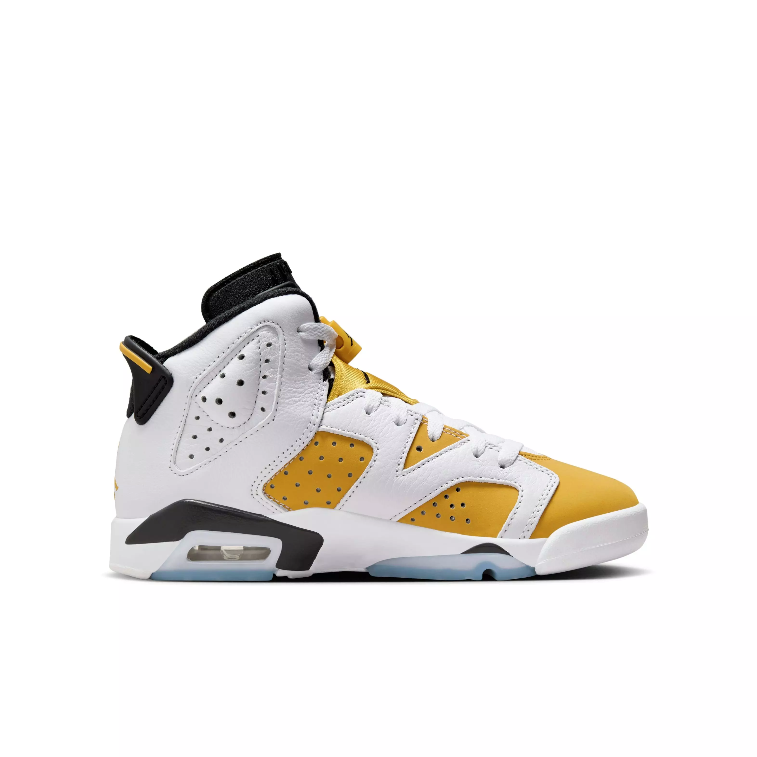 Jordan 6 Retro "Yellow Ochre" Grade School Kids' Shoe - WHITE/YELLOW OCHRE/BLACK