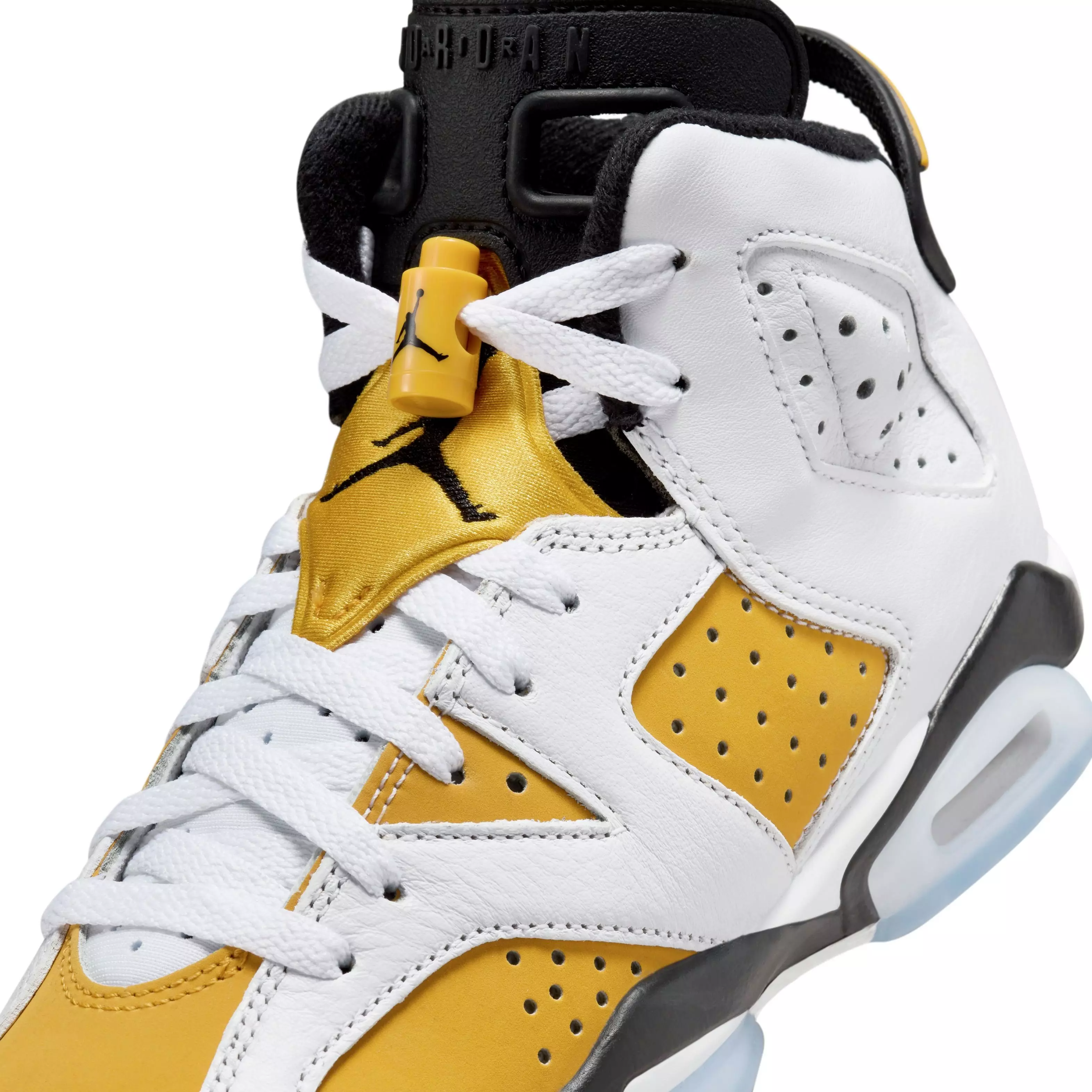 Jordan 6 Retro "Yellow Ochre" Grade School Kids' Shoe - WHITE/YELLOW OCHRE/BLACK