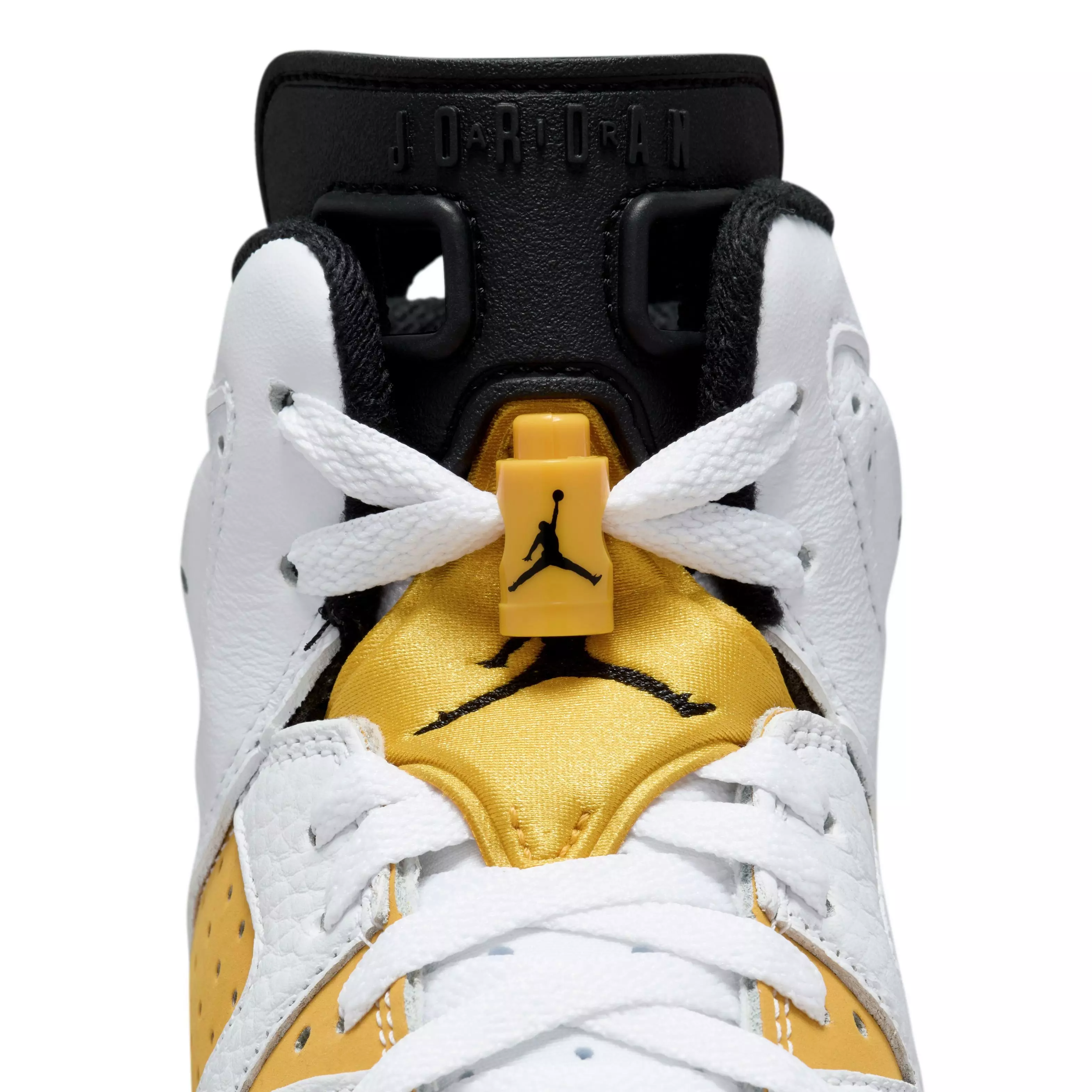 Jordan 6 Retro "Yellow Ochre" Grade School Kids' Shoe - WHITE/YELLOW OCHRE/BLACK