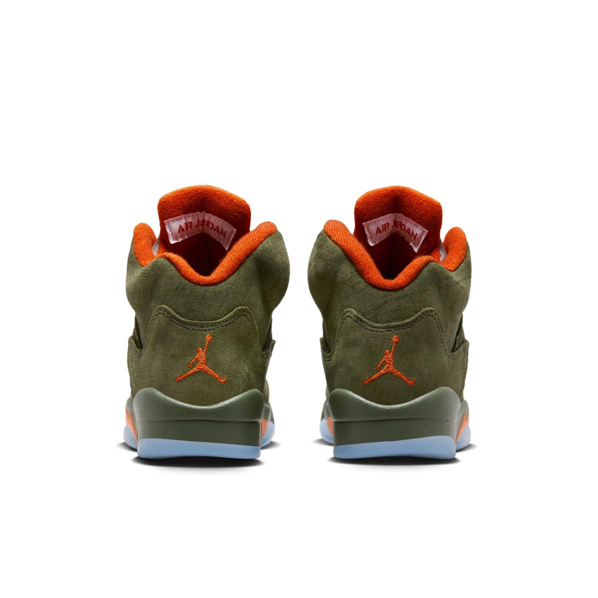 Jordan 5 Retro Grade School Kids' "Olive" Shoe