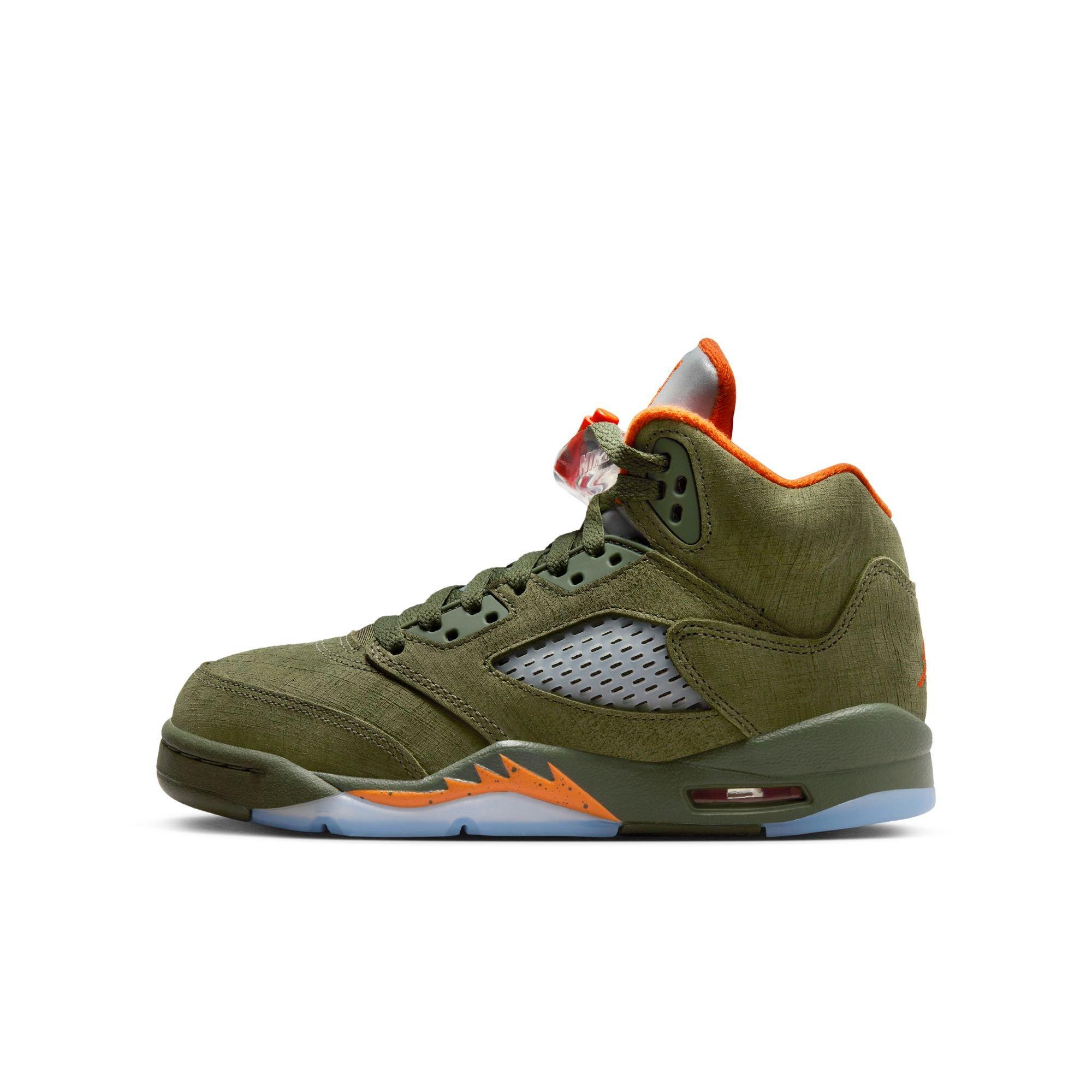 Jordan 5 Retro Grade School Kids' "Olive" Shoe