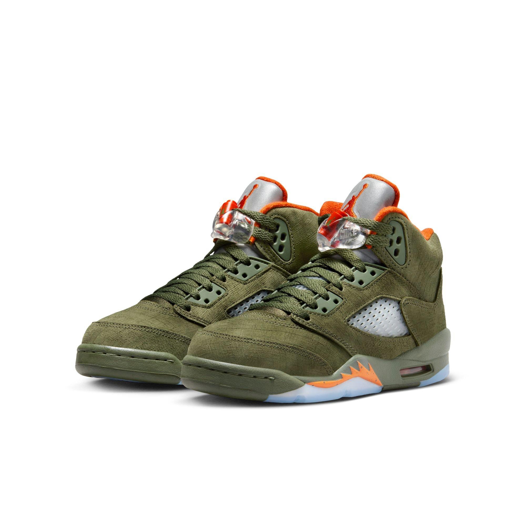 Jordan 5 Retro Grade School Kids' "Olive" Shoe