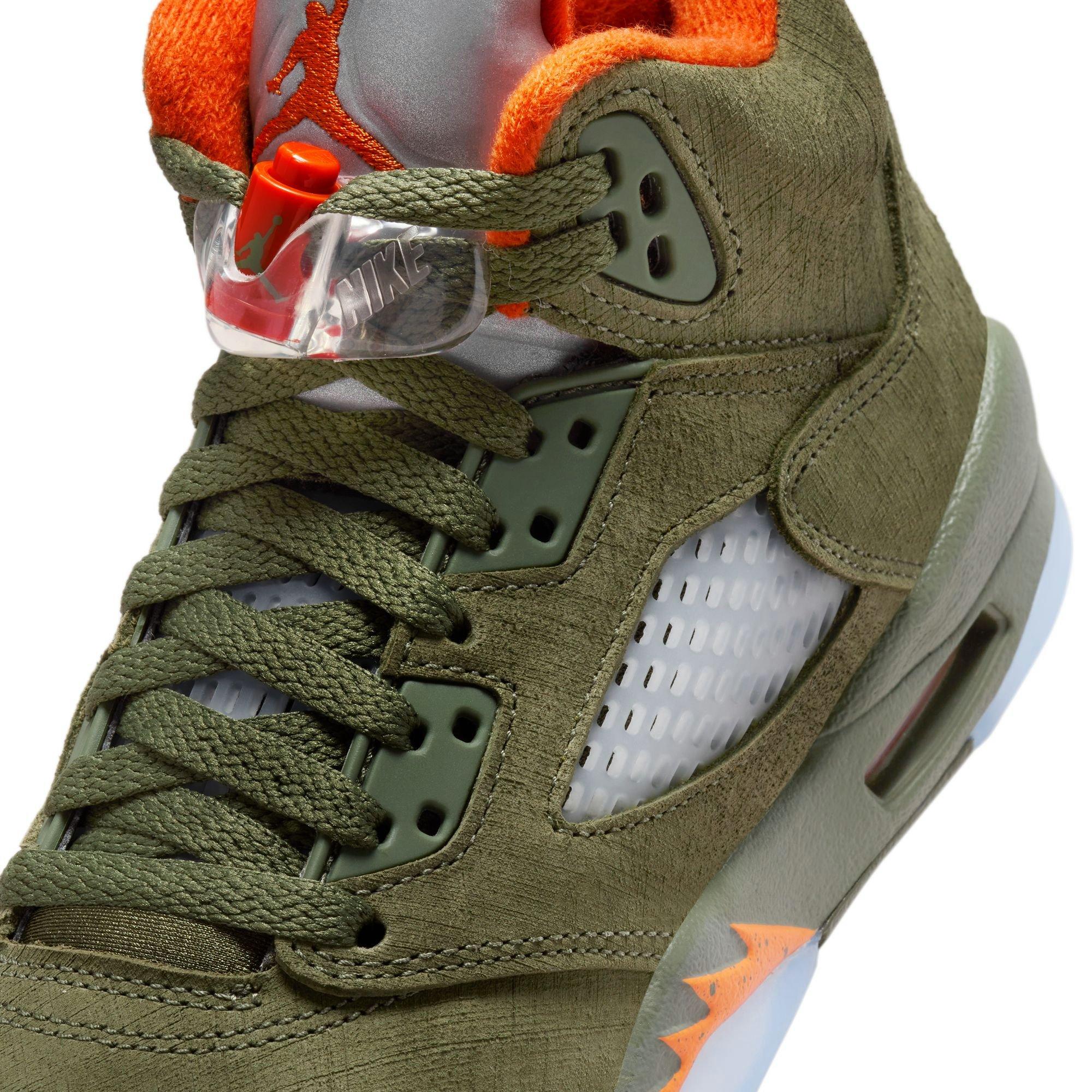 Jordan 5 Retro Grade School Kids' "Olive" Shoe