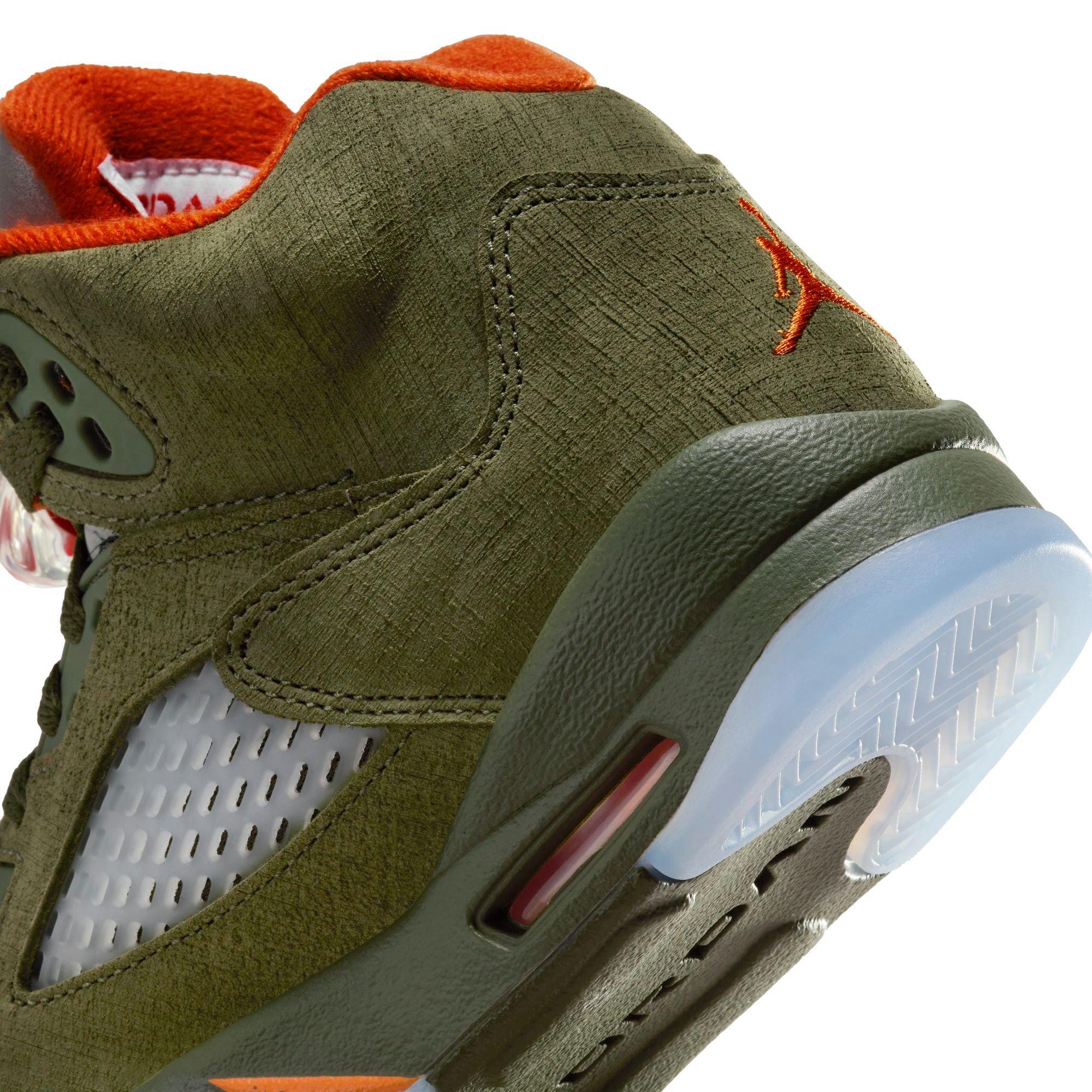 Jordan 5 Retro Grade School Kids' "Olive" Shoe