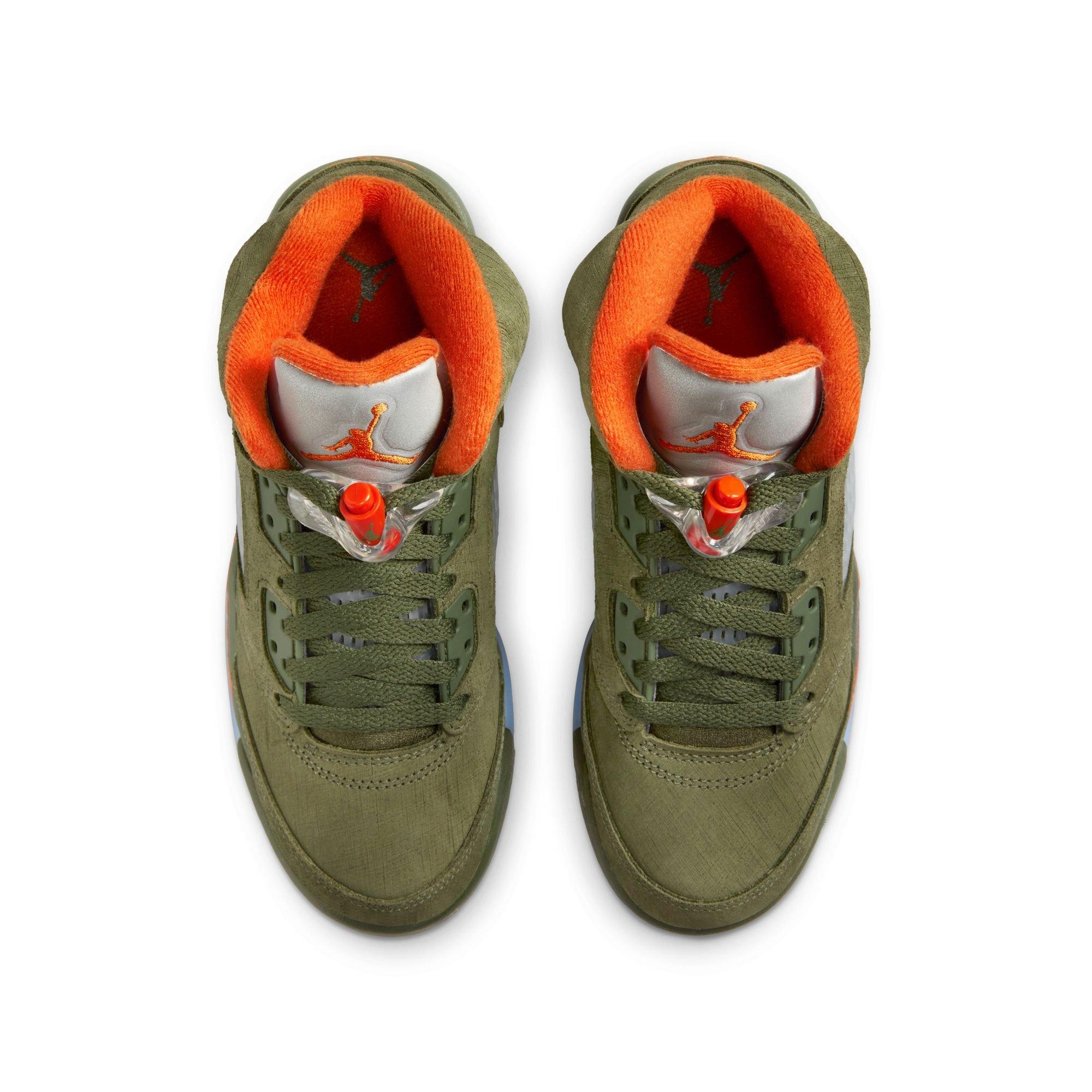 Jordan 5 Retro Grade School Kids' "Olive" Shoe