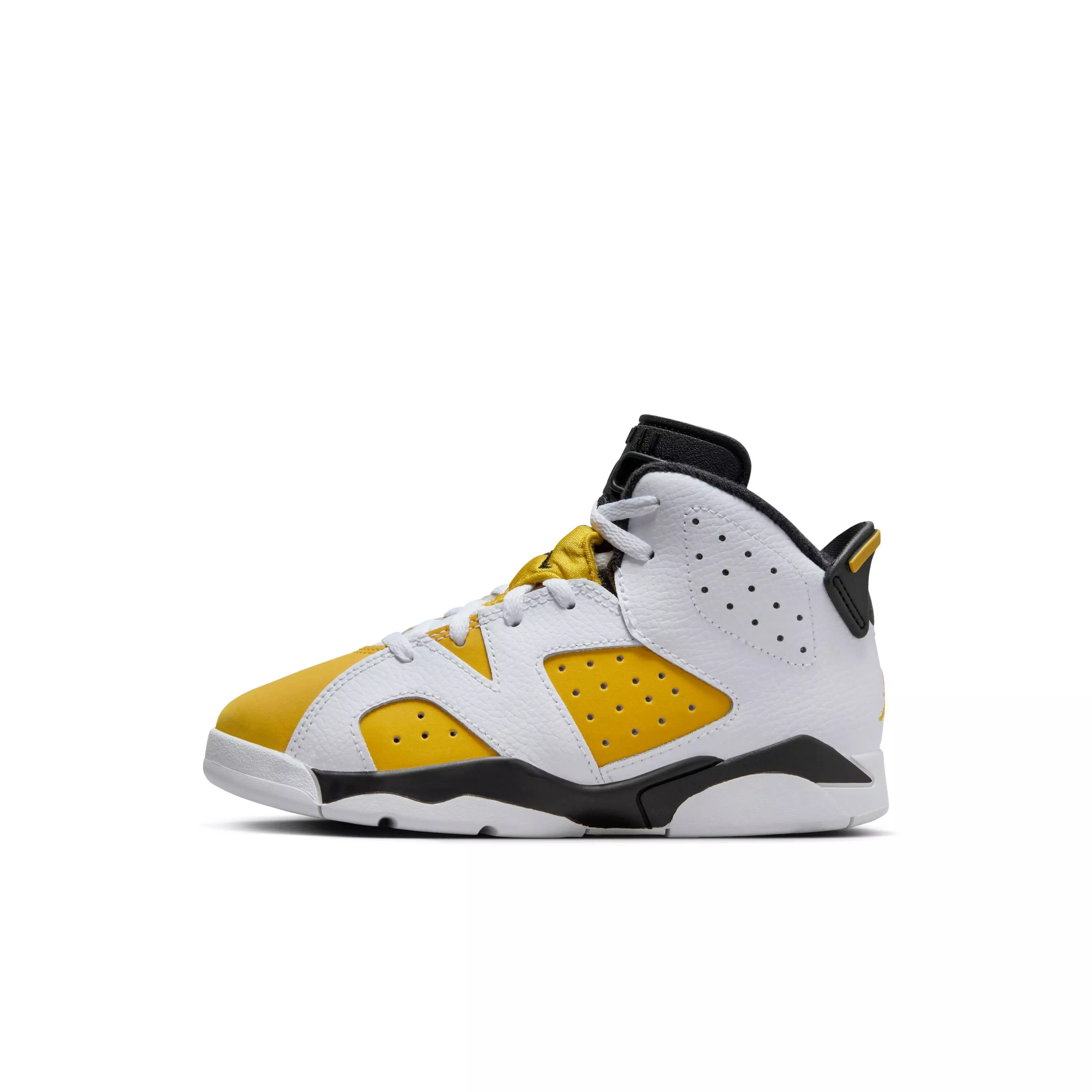 Jordan 6 Retro "Yellow Ochre" Preschool Kids' Shoe - WHITE/YELLOW OCHRE/BLACK