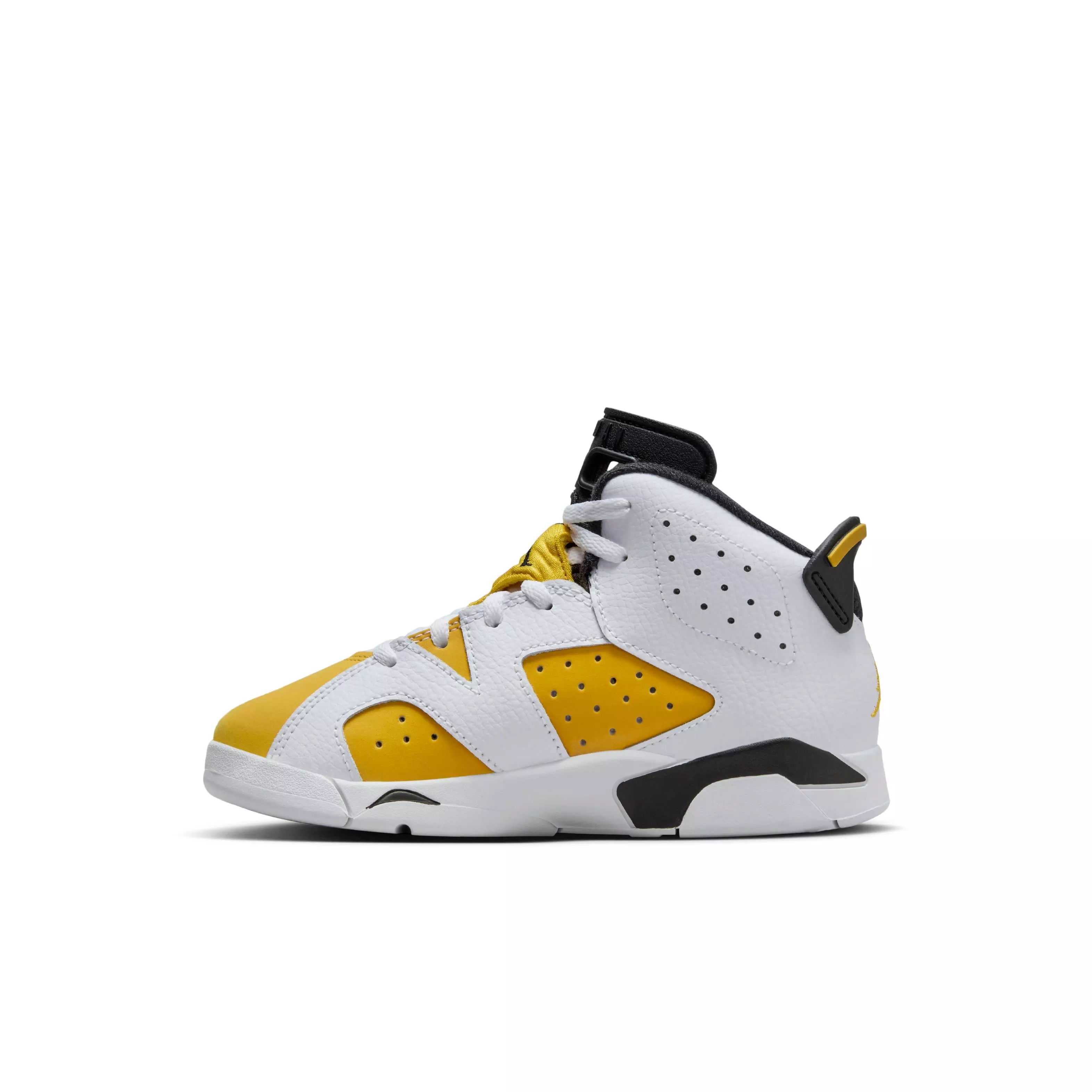 Jordan 6 Retro "Yellow Ochre" Preschool Kids' Shoe - WHITE/YELLOW OCHRE/BLACK