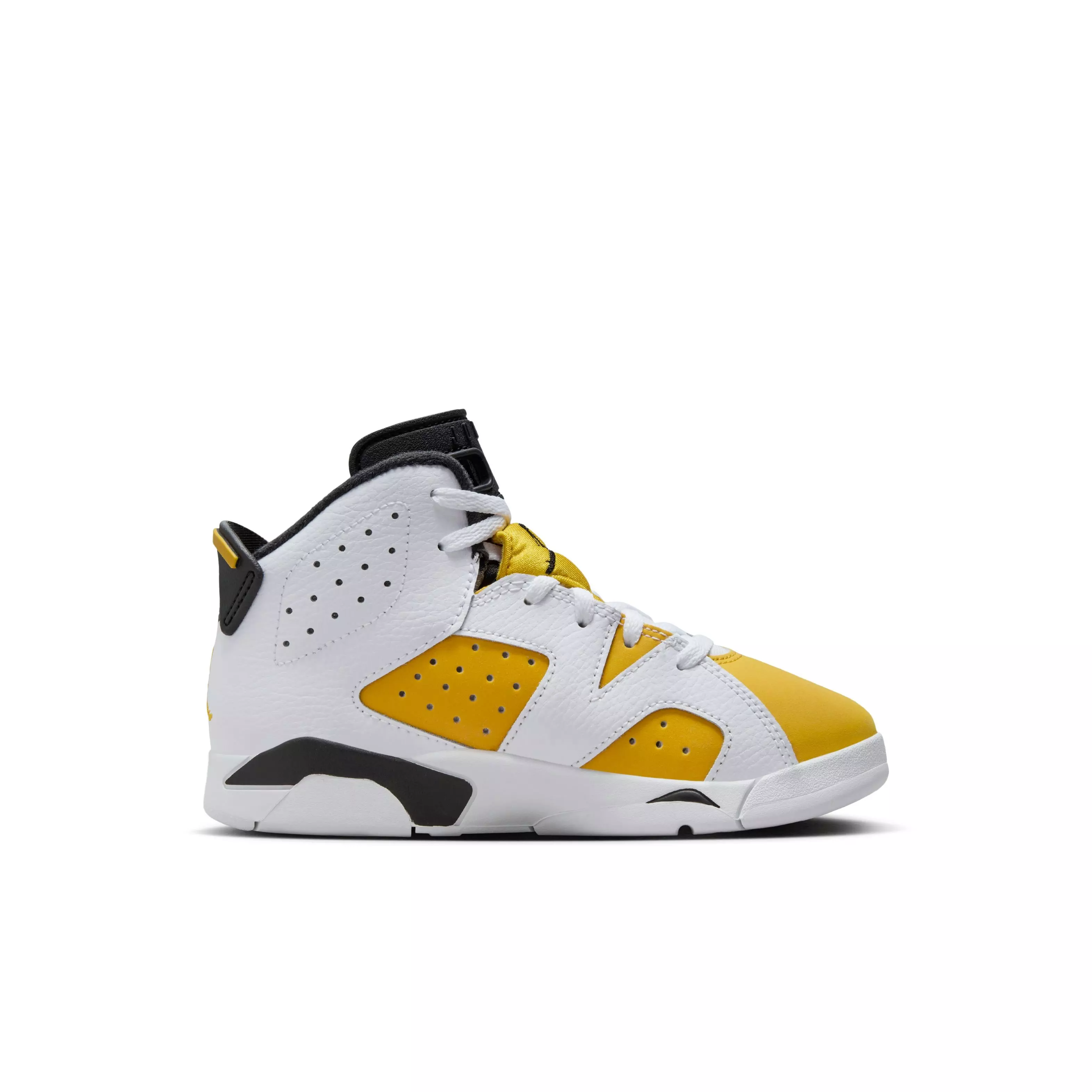 Jordan 6 Retro "Yellow Ochre" Preschool Kids' Shoe - WHITE/YELLOW OCHRE/BLACK
