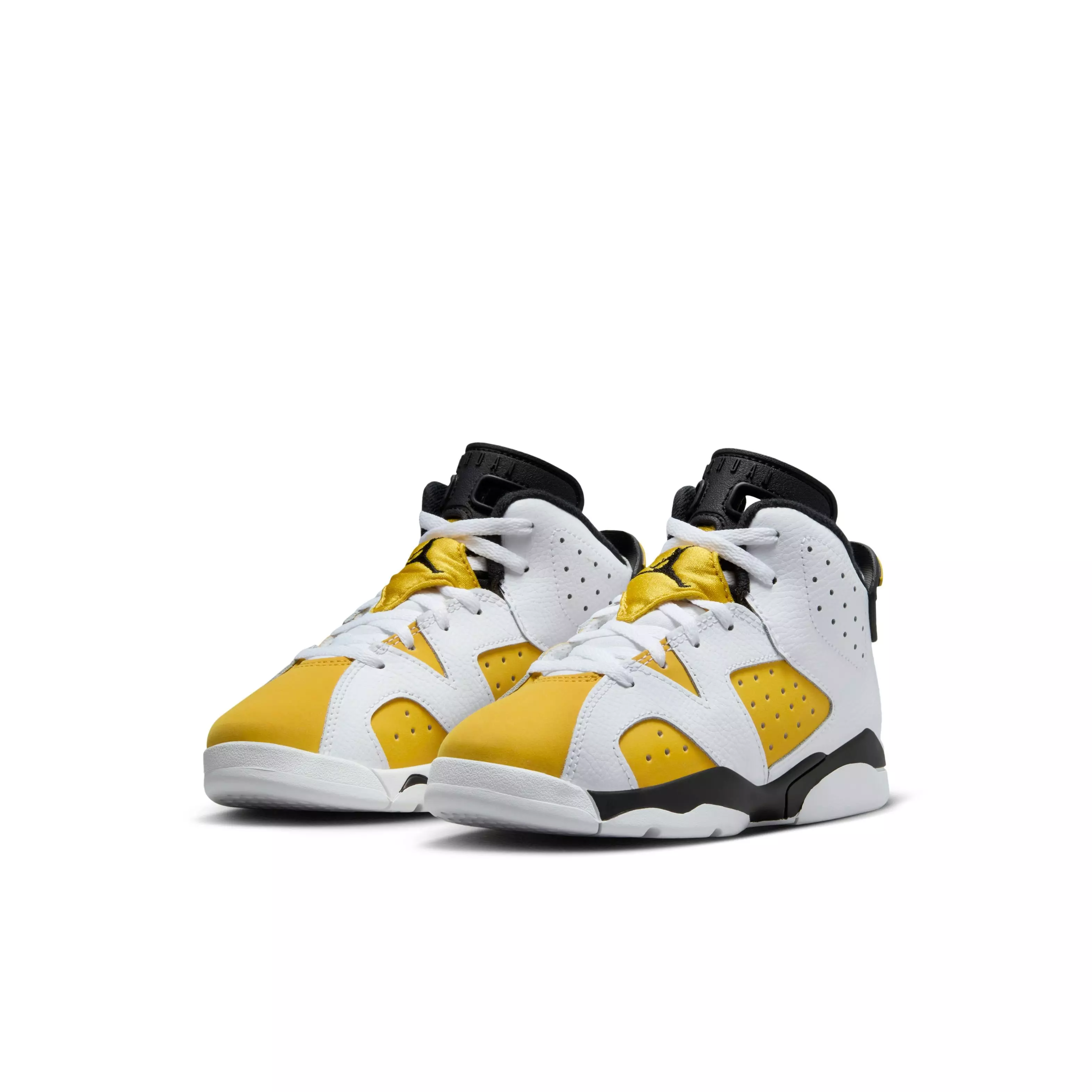 Jordan 6 Retro "Yellow Ochre" Preschool Kids' Shoe - WHITE/YELLOW OCHRE/BLACK