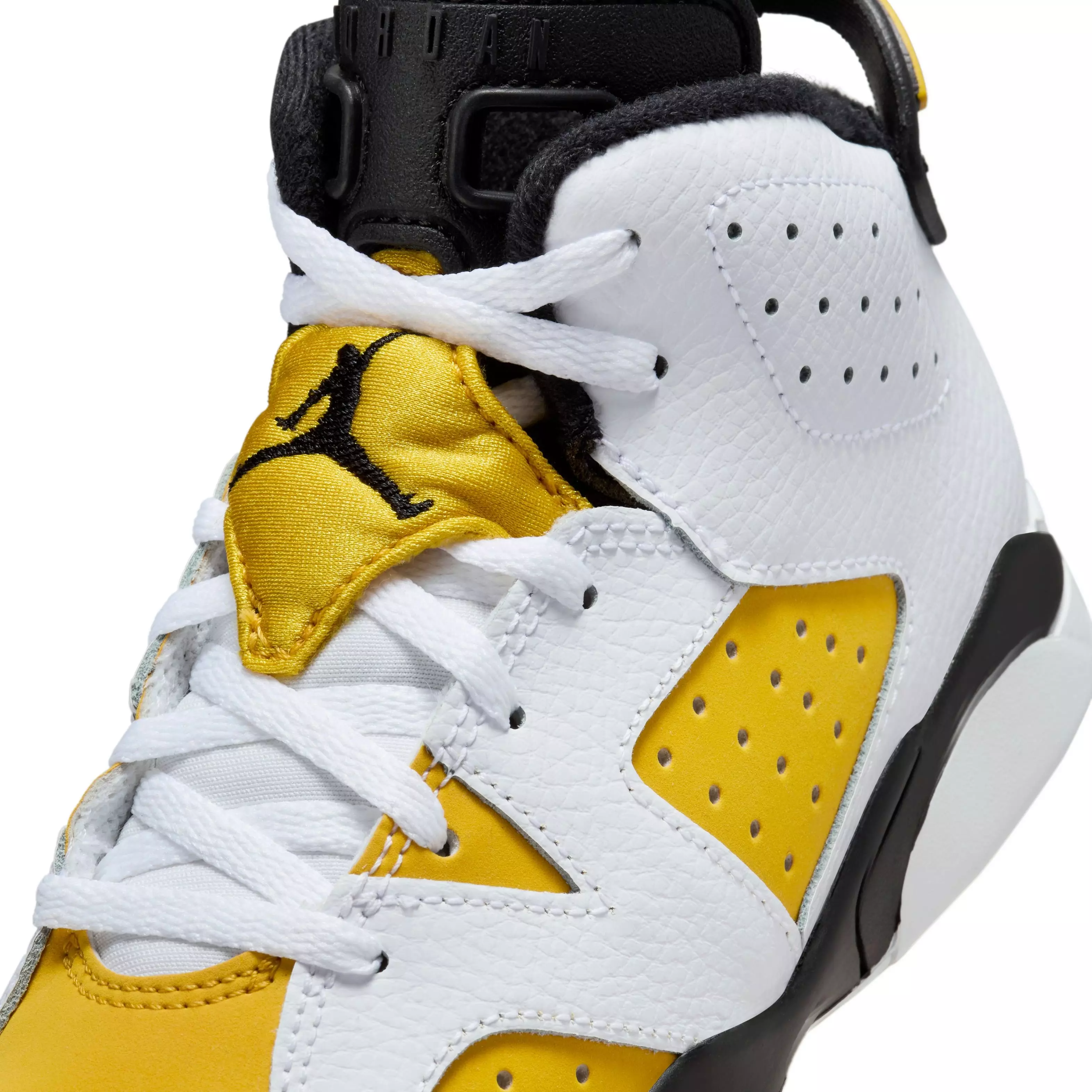 Jordan 6 Retro "Yellow Ochre" Preschool Kids' Shoe - WHITE/YELLOW OCHRE/BLACK