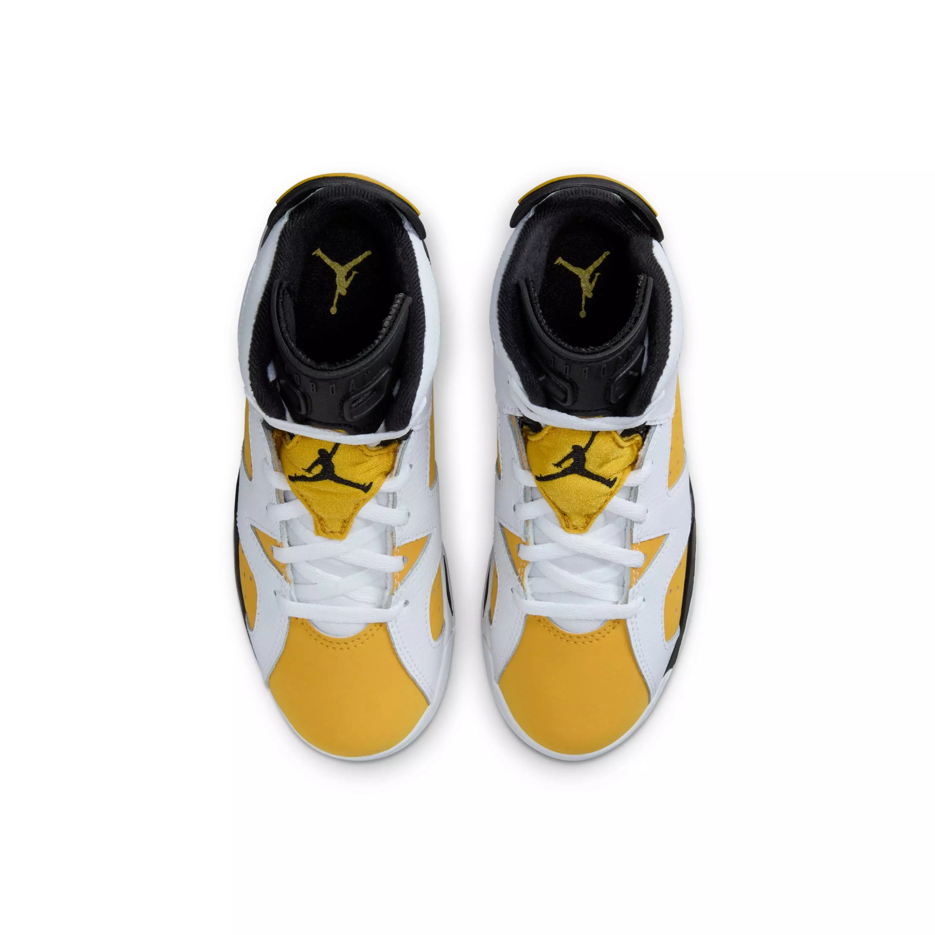 Jordan 6 Retro "Yellow Ochre" Preschool Kids' Shoe - WHITE/YELLOW OCHRE/BLACK