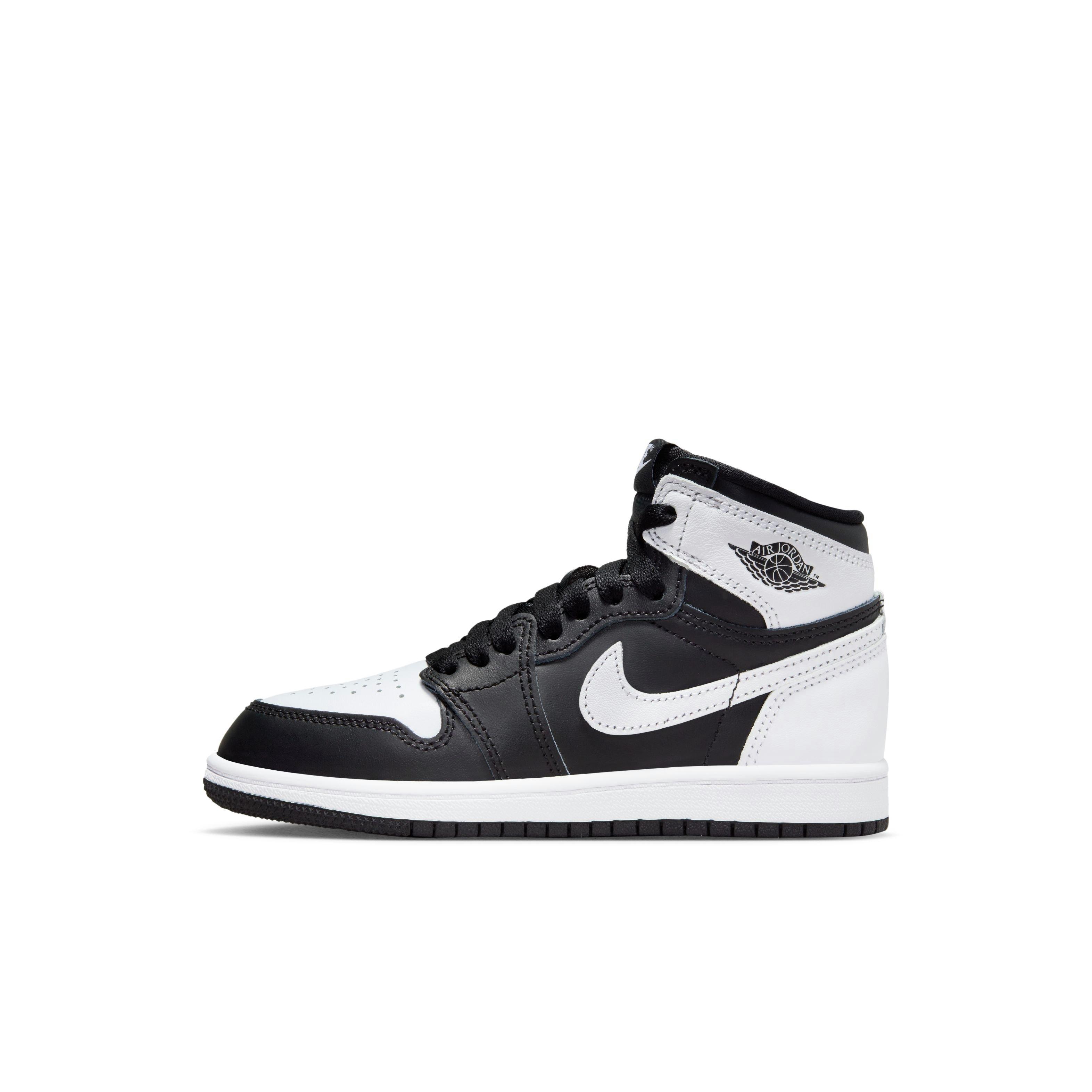 Jordan 1 Retro High OG "Black/White" Preschool Kids' Shoe - BLACK/WHITE Thumbnail View 6