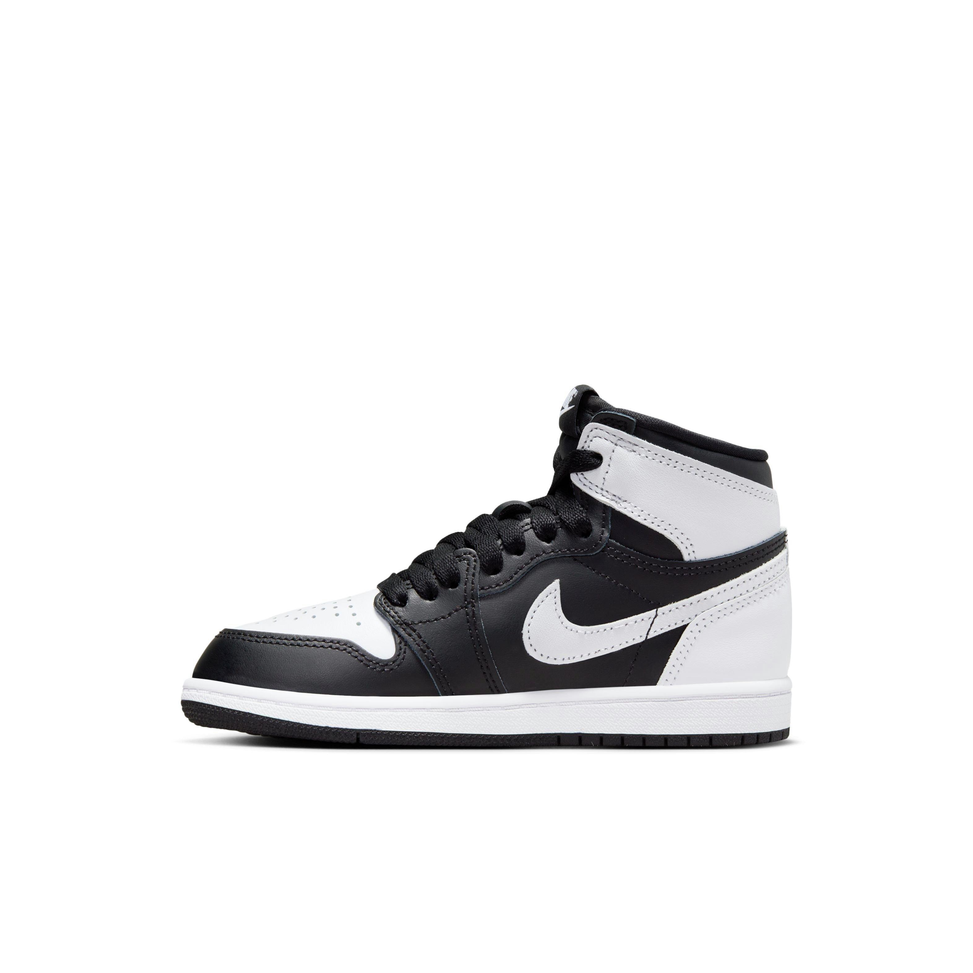Jordan 1 Retro High OG "Black/White" Preschool Kids' Shoe - BLACK/WHITE Thumbnail View 7